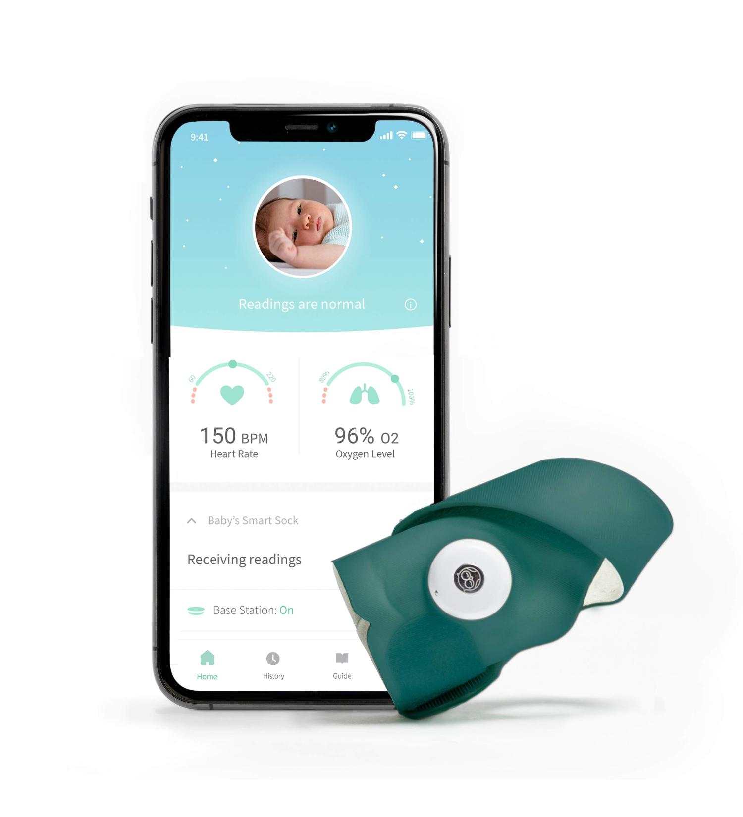 Owlet Smart Sock 3 Baby Monitor: Track Heart Rate, Oxygen, and Sleep Trends (0-18 Months) - Deep Sea Green - Buy Online on GoSupps.com