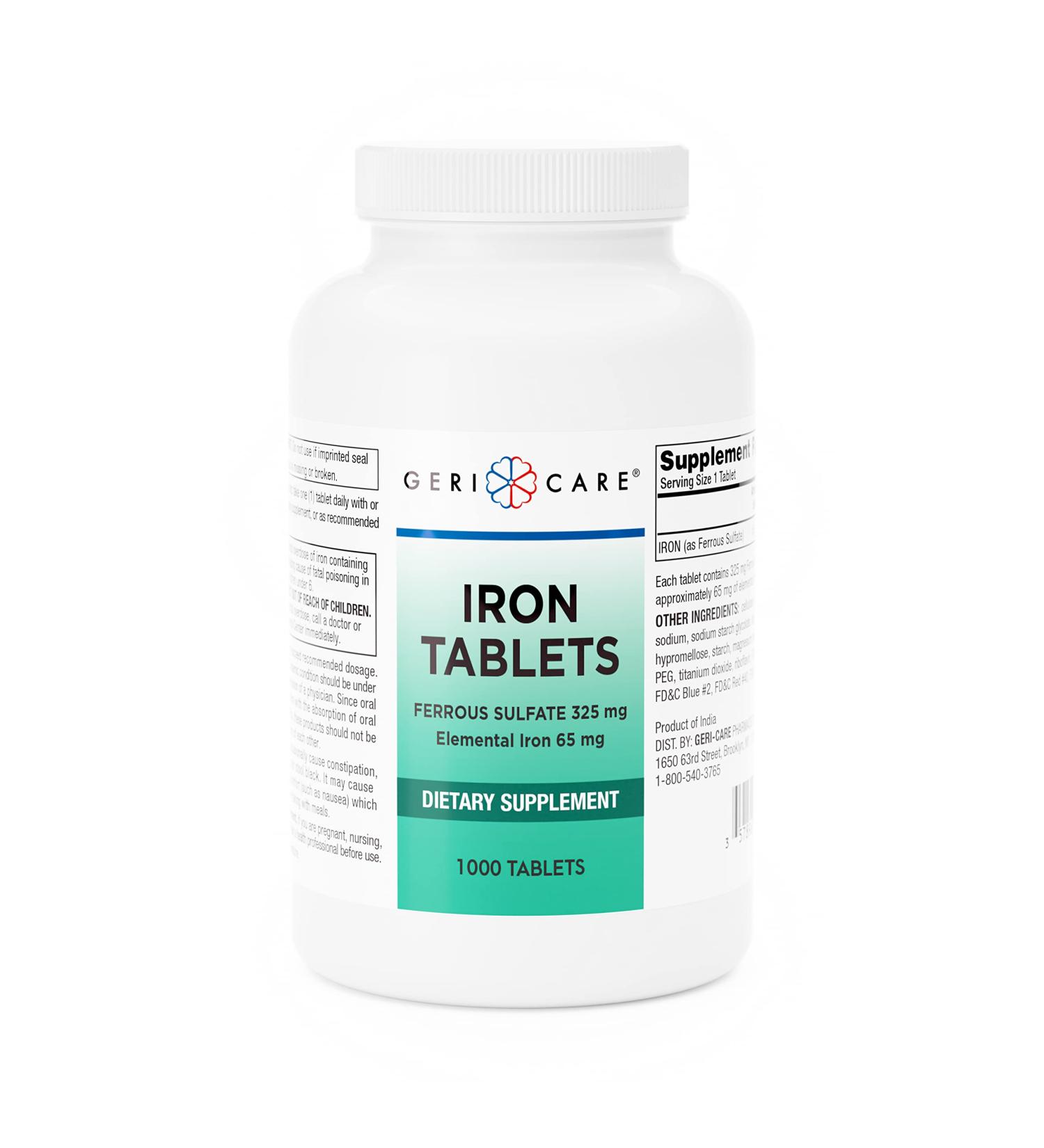 Ferrous Sulfate 325 mg Tablets 1000 ct