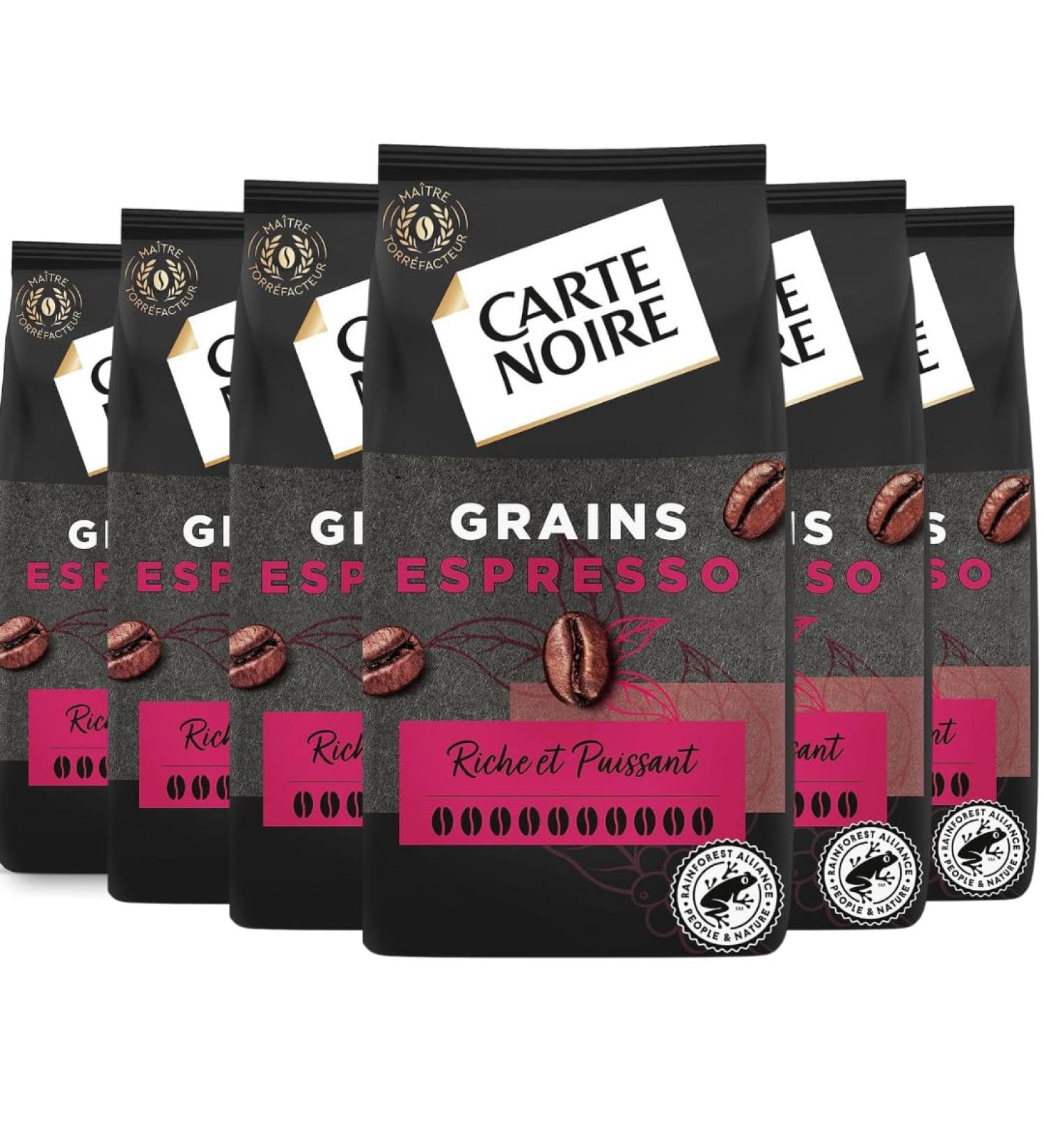 CARTE NOIRE - Caf Grain Carte Noire Espresso - 100% Arabica - Paquet de 6 kg - Fabriqu en France - Buy Online on GoSupps.com