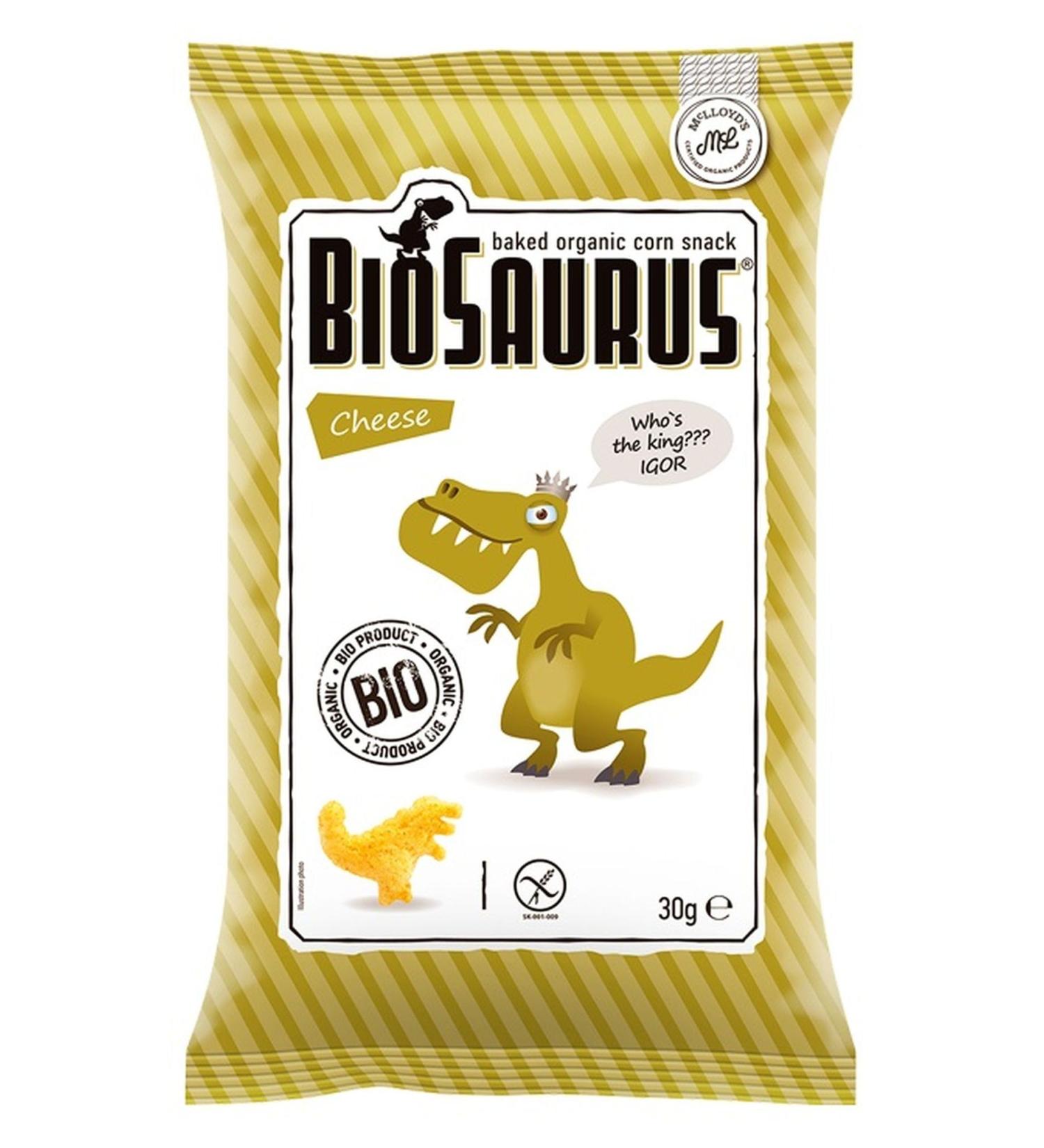  CIBI Corn Crisps Cheese Dinosaurs flavored gluten free BIO 30g - Buy Online on GoSupps.com