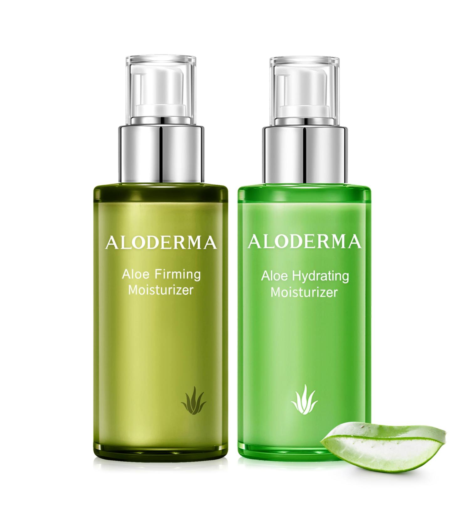 Aloderma Aloe Face Moisturizer Set 2 Pieces - Hydrating Face Lotion Firming Moisturizer - Buy Online on GoSupps.com