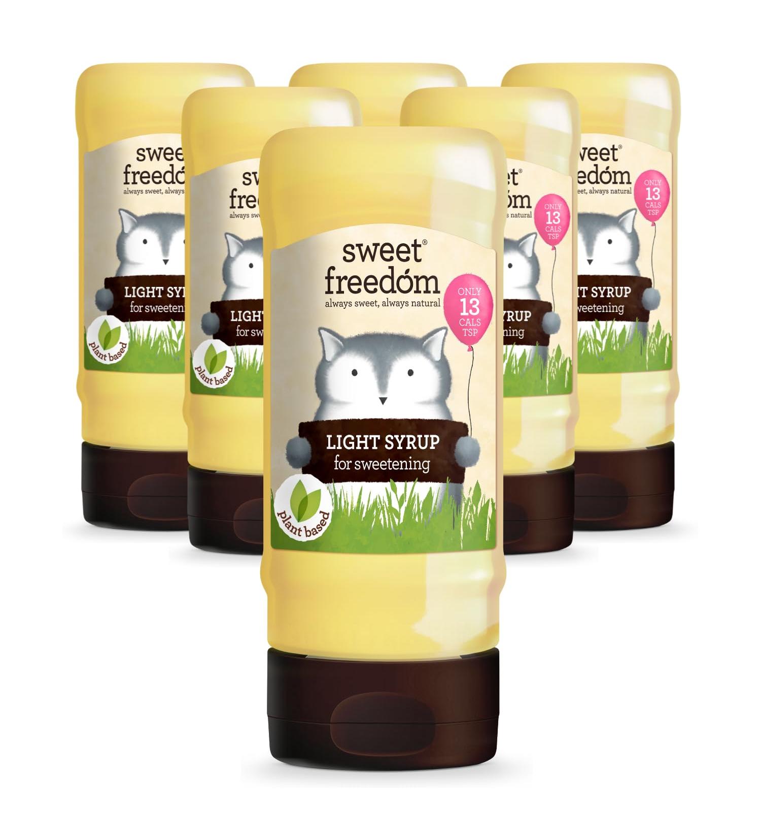 Sweet Freedom Delicious Light Syrup | Plant Based & Vegan | 305g - Pack of 6 - Recyclable - Buy Online on GoSupps.com