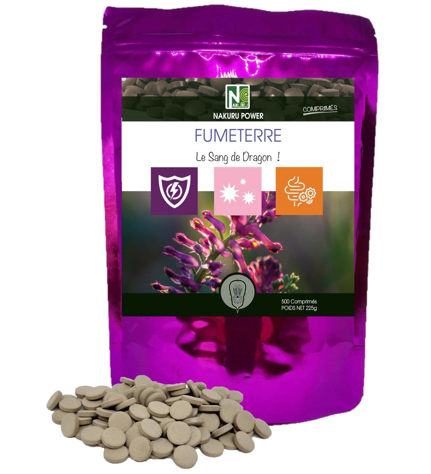 NAKURU | Fumitory | Power Range | Made in France | "Dragon's Blood!" (500 Tablets of 450mg / Net Weight: 225g) - Buy Online on GoSupps.com