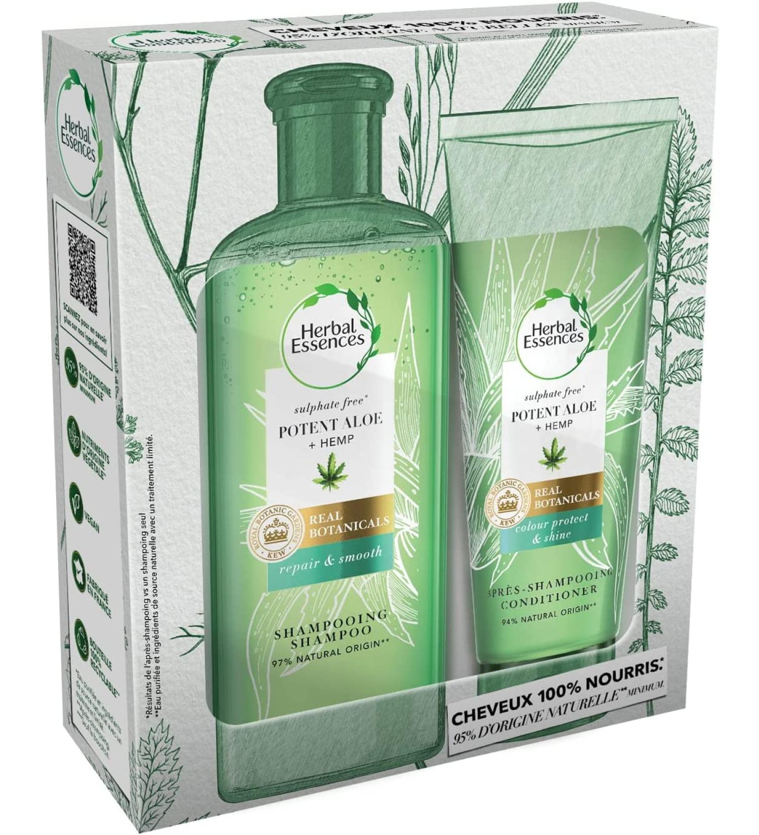Herbal Essences Powerful Aloe and Hemp Gift Set with Shampoo and Conditioner - Buy Online on GoSupps.com