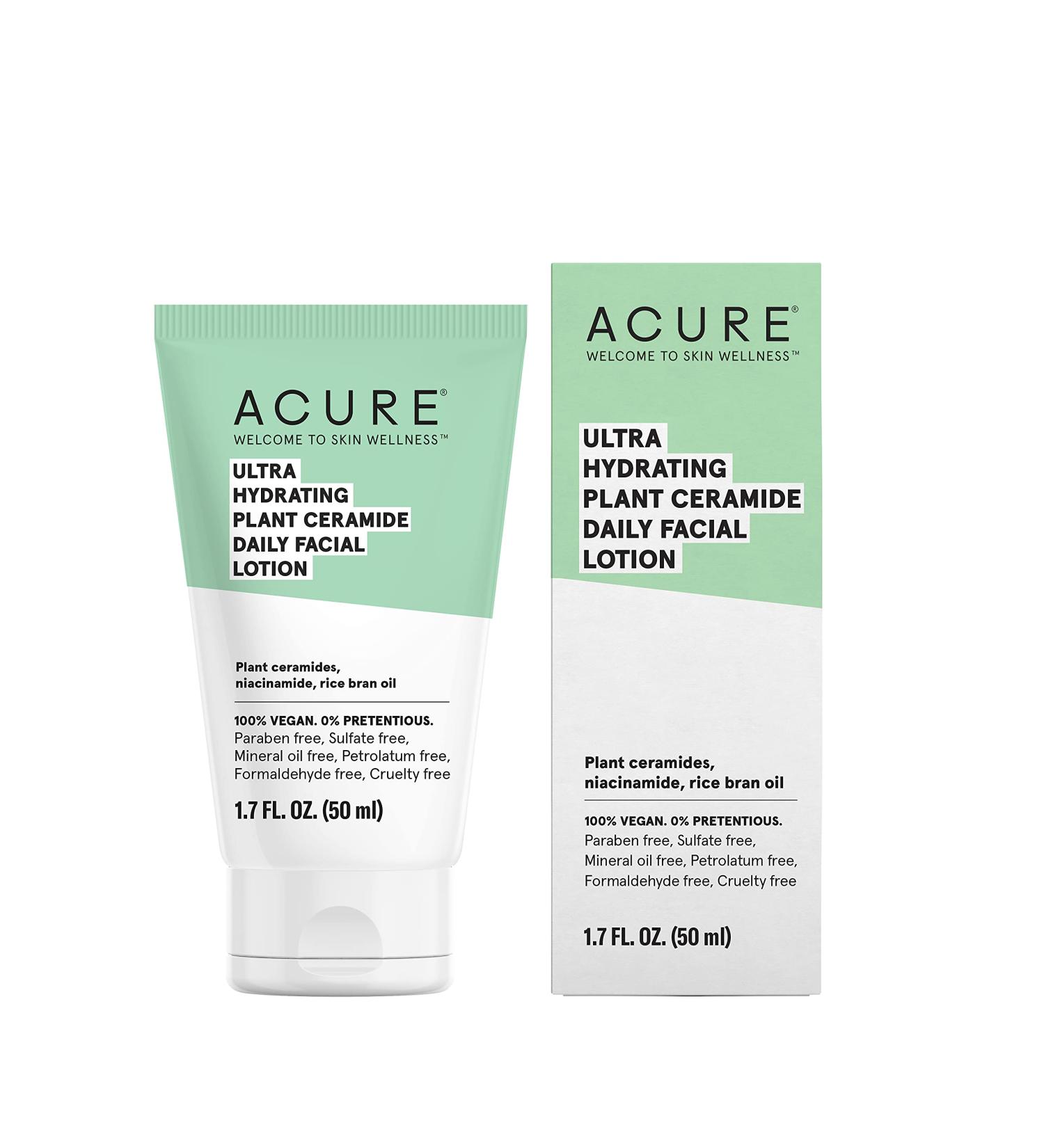 Acure Ultra Hydrating Plant Ceramide Daily Facial Lotion 1.7 fl oz - Moisturizer for Hydration & Skin Repair - Buy Online on GoSupps.com