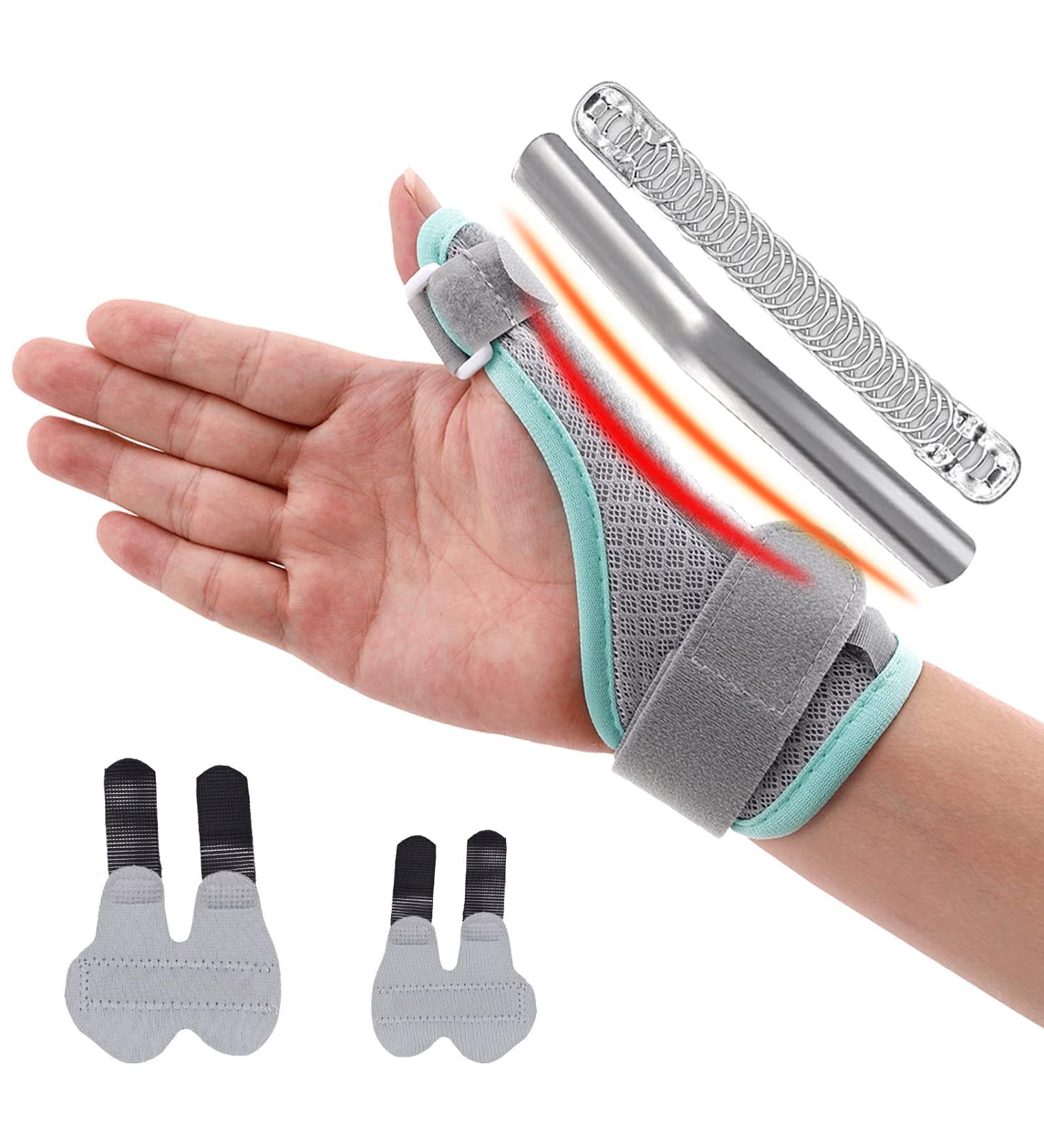 Thumb Splint Brace for Trigger Finger & Arthritis - Reversible, Wrist Stabilizer for Carpal Tunnel - Grey, Right and Left Hand Support - Buy Online on GoSupps.com