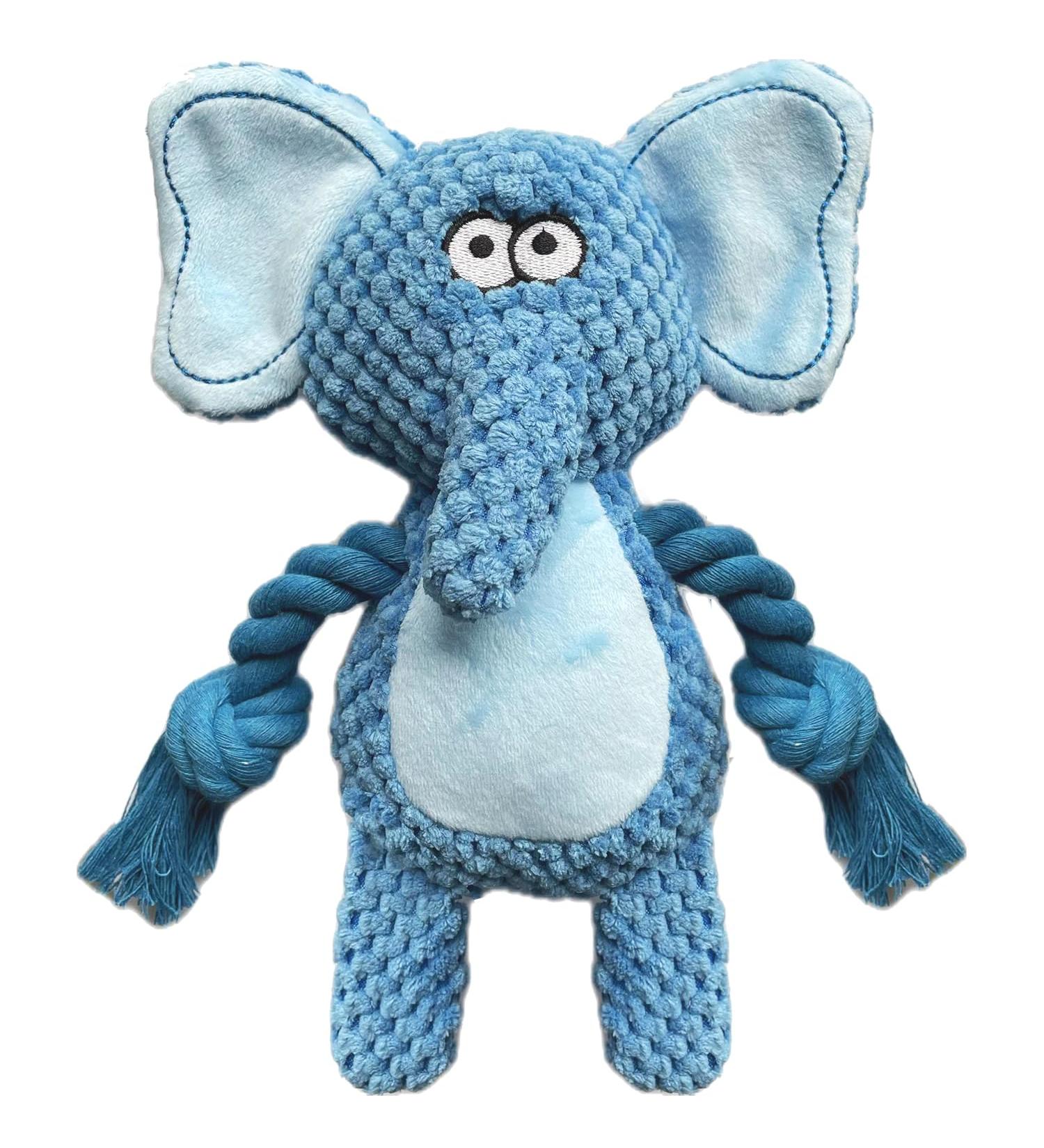 Yuremeey Elephant Dog Toys | Plush Squeaky Tug Toys for Small & Medium Dogs | Interactive Cuddly Toys with Wrinkle Paper - Buy Online on GoSupps.com