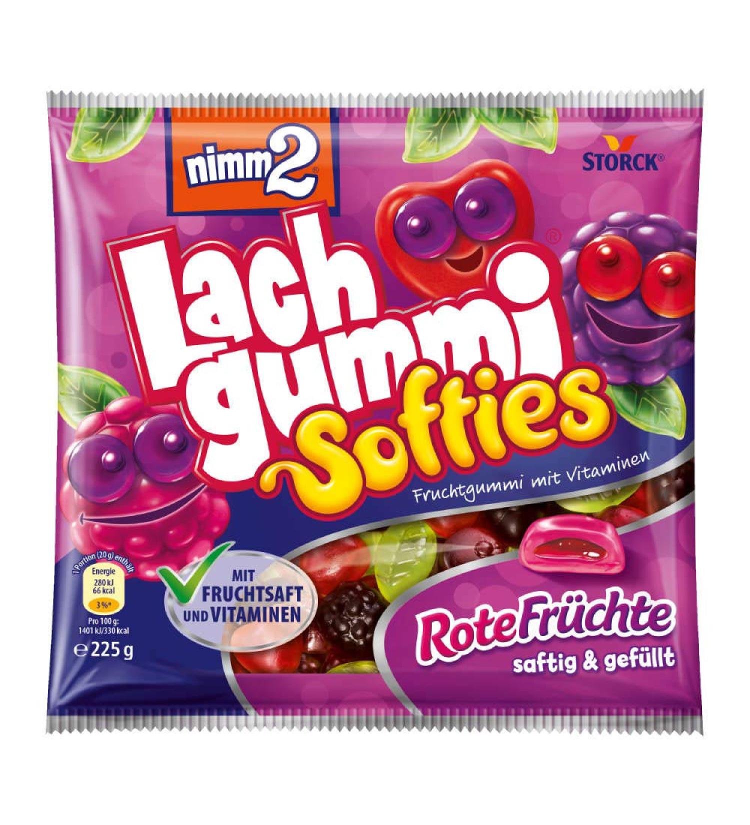  nimm2 Lachgummi nimm2 Softies Salmon Rubber Red Fruits (15 x 225 g) / Vitamin Filled Fruit Gums - Buy Online on GoSupps.com
