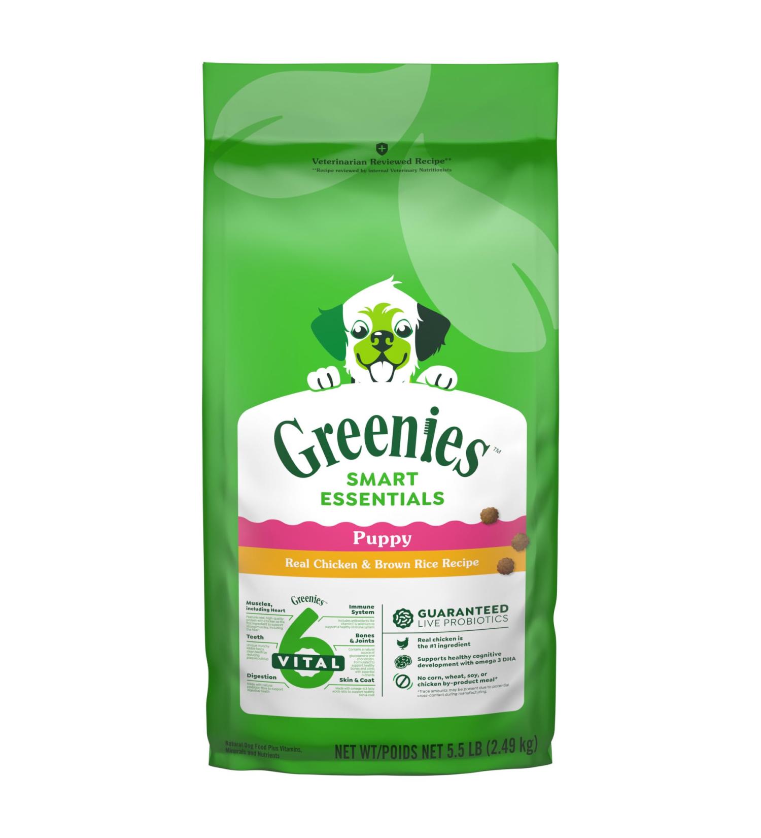 Greenies Smart Essentials Puppy Dry Dog Food Real Chicken & Brown Rice Recipe 2.49Kg Bag - Buy Online on GoSupps.com