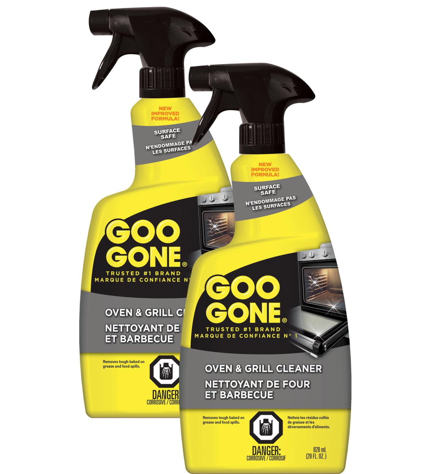 Goo Gone Oven and Grill Cleaner and Degreaser - 28 Ounce - 2 Pack - Removes Tough Baked On Grease and Food Spills Surface Safe - Buy Online on GoSupps.com