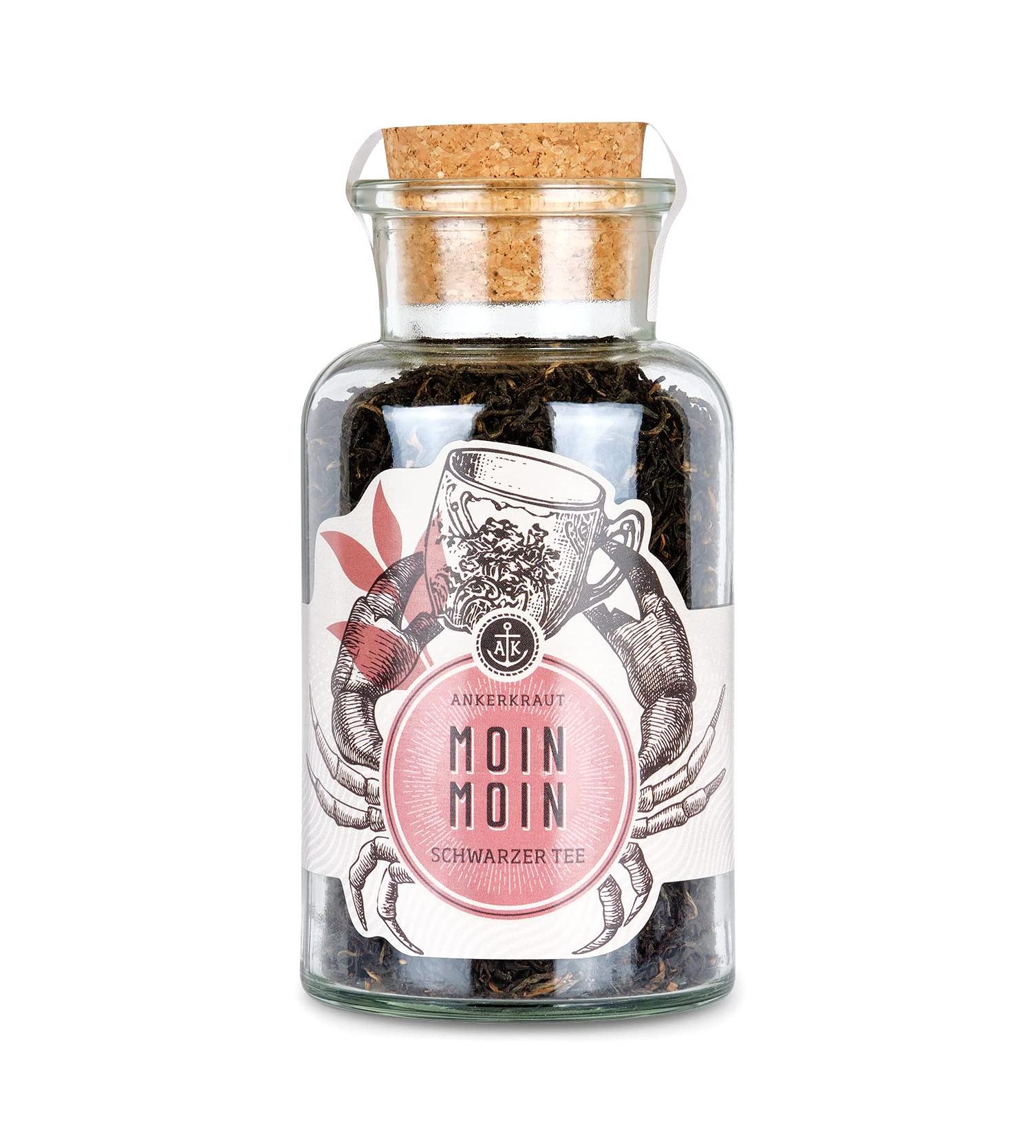 Ankerkraut Moin Loose Black Tea 80g in Cork Glass