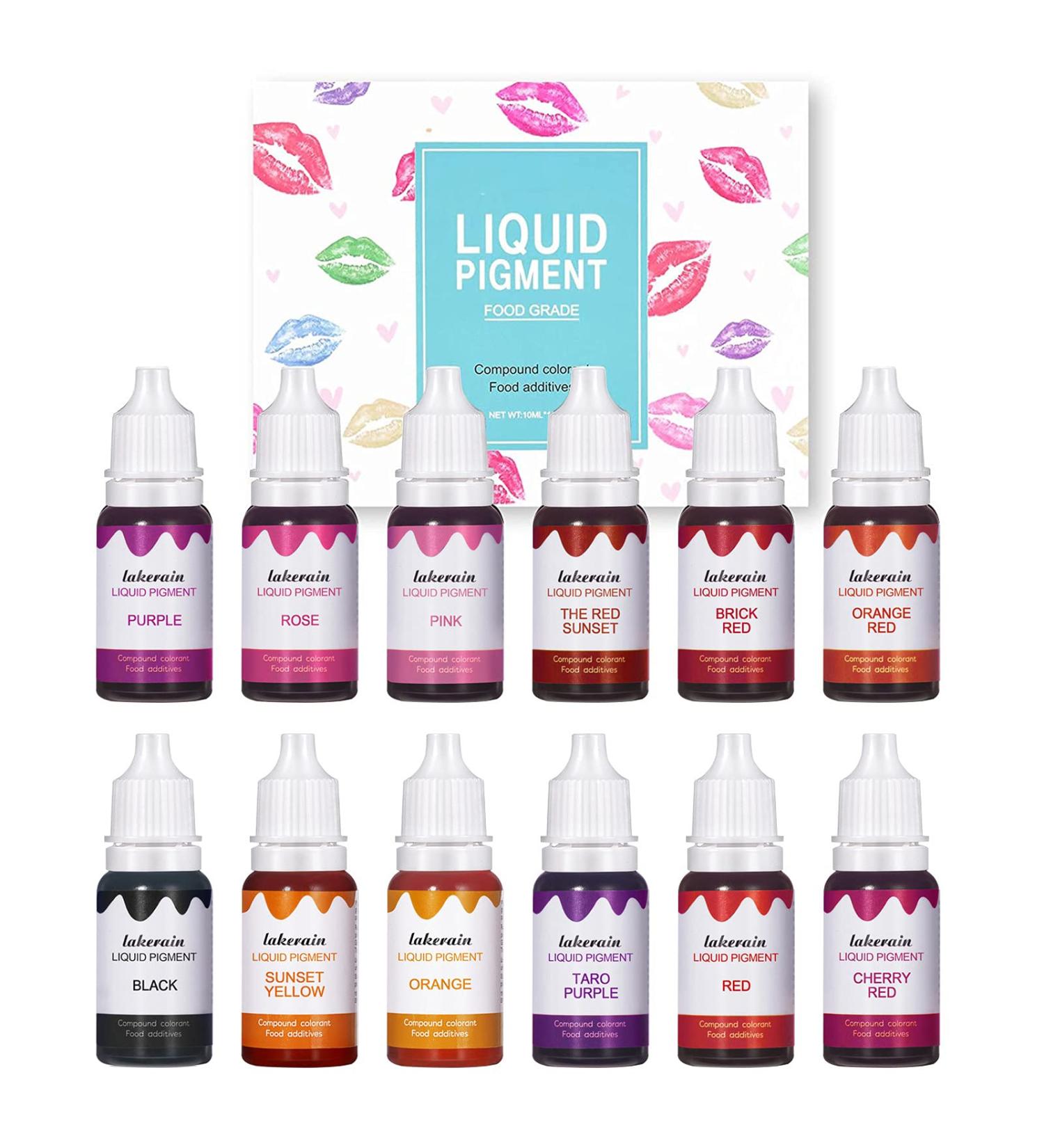 BONNIE CHOICE 12 Colors Liquid Lip Gloss Pigment Set - DIY Lipstick & Lip Gloss Colorant Kit - Buy Online on GoSupps.com