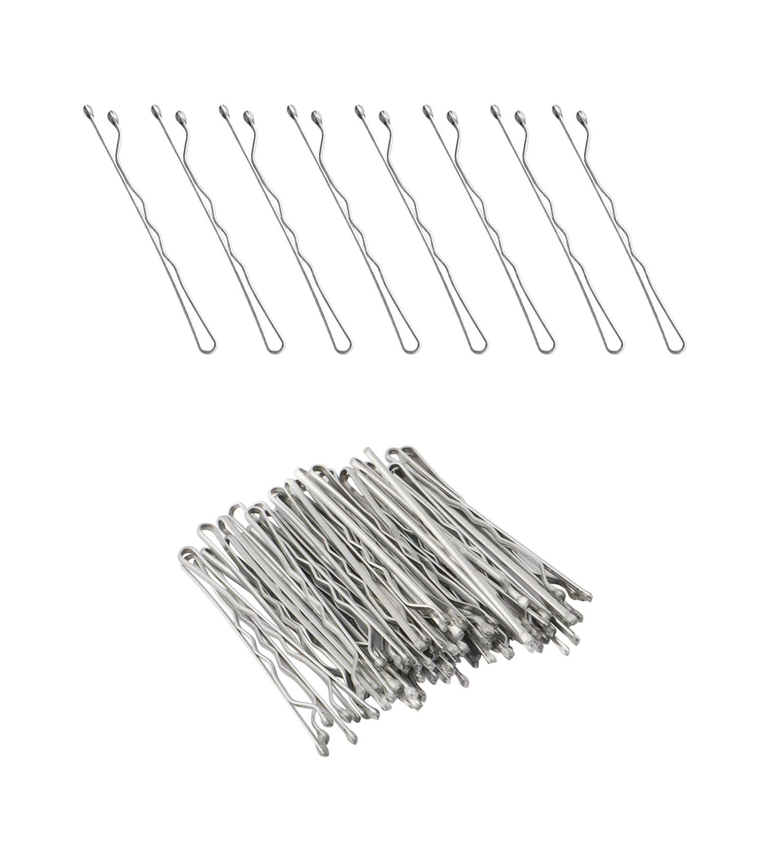 50 Silver Bobby Pins - Durable Hair Clips for Fine Hair | Secure Hold & No Slip | Perfect Hair Accessories - Buy Online on GoSupps.com