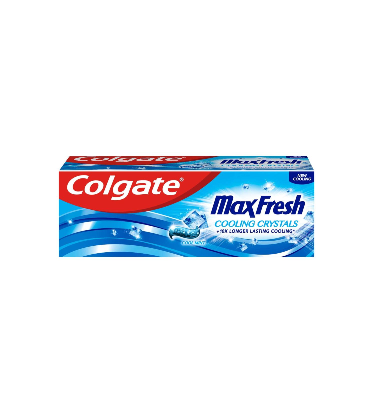  Colgate Colgate MaxFresh Cooling Crystals Toothpaste 20ml - Toothpaste for fresh breath in a practical travel and trial size - Buy Online on GoSupps.com