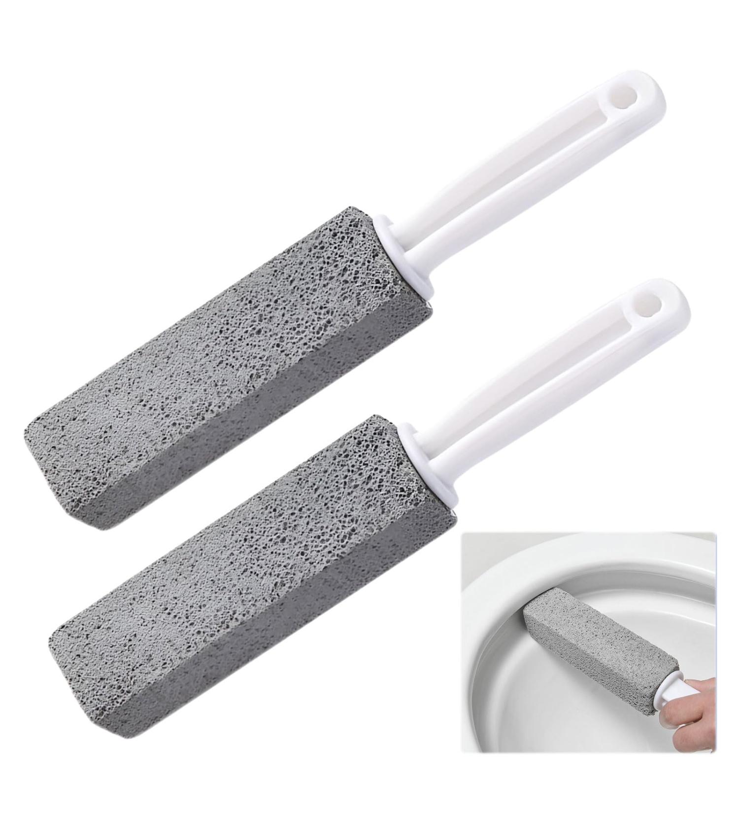 Pumice Stone for Toilet 2Pcs Toilet Pumice Cleaning Stone Toilet Pumice Stone with Handle Effectively Cleans Stubborn Stains Pumice Stone for Cleaning for Kitchen/Toilet/Bath/Pool/Feet Cleaning - Buy Online on GoSupps.com