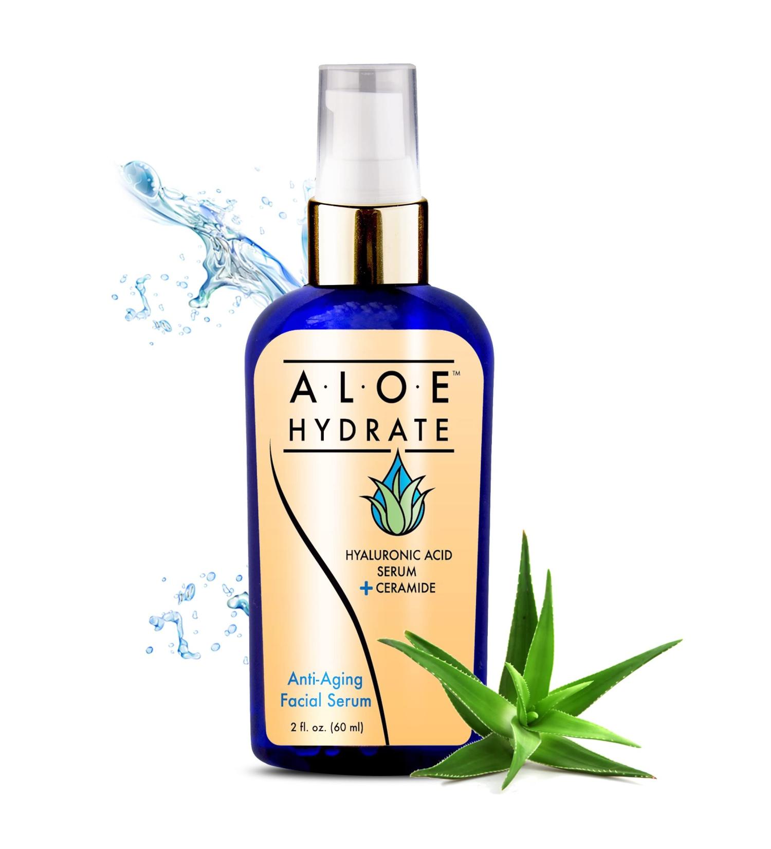 Hyaluronic Acid Serum 2 Oz - Moisturizing Anti-Aging Formula for Fine Lines & Wrinkles | Hydrating Unisex Skin Care - Buy Online on GoSupps.com