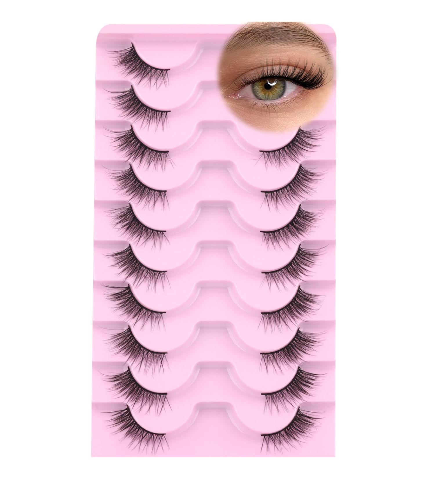 Ruairie Wispy Cat Eye Half Lashes - 10 Pairs of Natural Look False Eyelashes - Buy Online on GoSupps.com