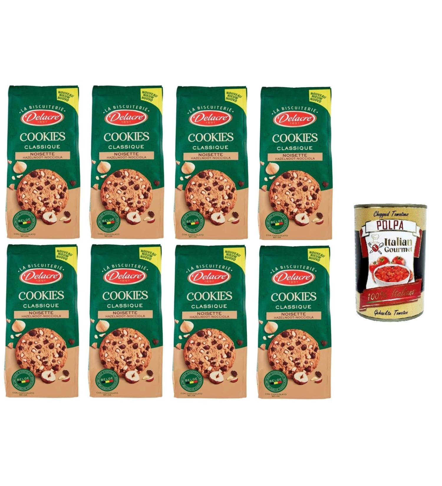  Italian Gourmet E.R. Delacre Cookies Classic Hazelnut 8 x 136g + Italian Gourmet Polpa 400g - Buy Online on GoSupps.com