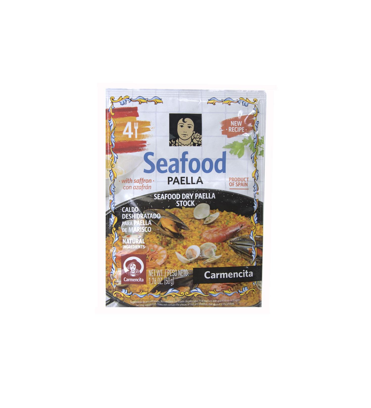 Carmencita Dry Paella Broth with Saffron & Spices - 1.59 oz | Authentic Spanish Flavor - Buy Online on GoSupps.com