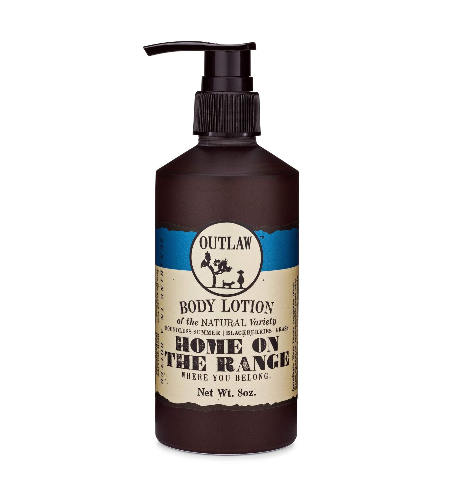 Outlaw Home On The Range Summer Lotion - Fresh-Scented Peace with Blackberries, Laundry, & Grass - 8 fl. oz. - Men's & Women's - Buy Online on GoSupps.com