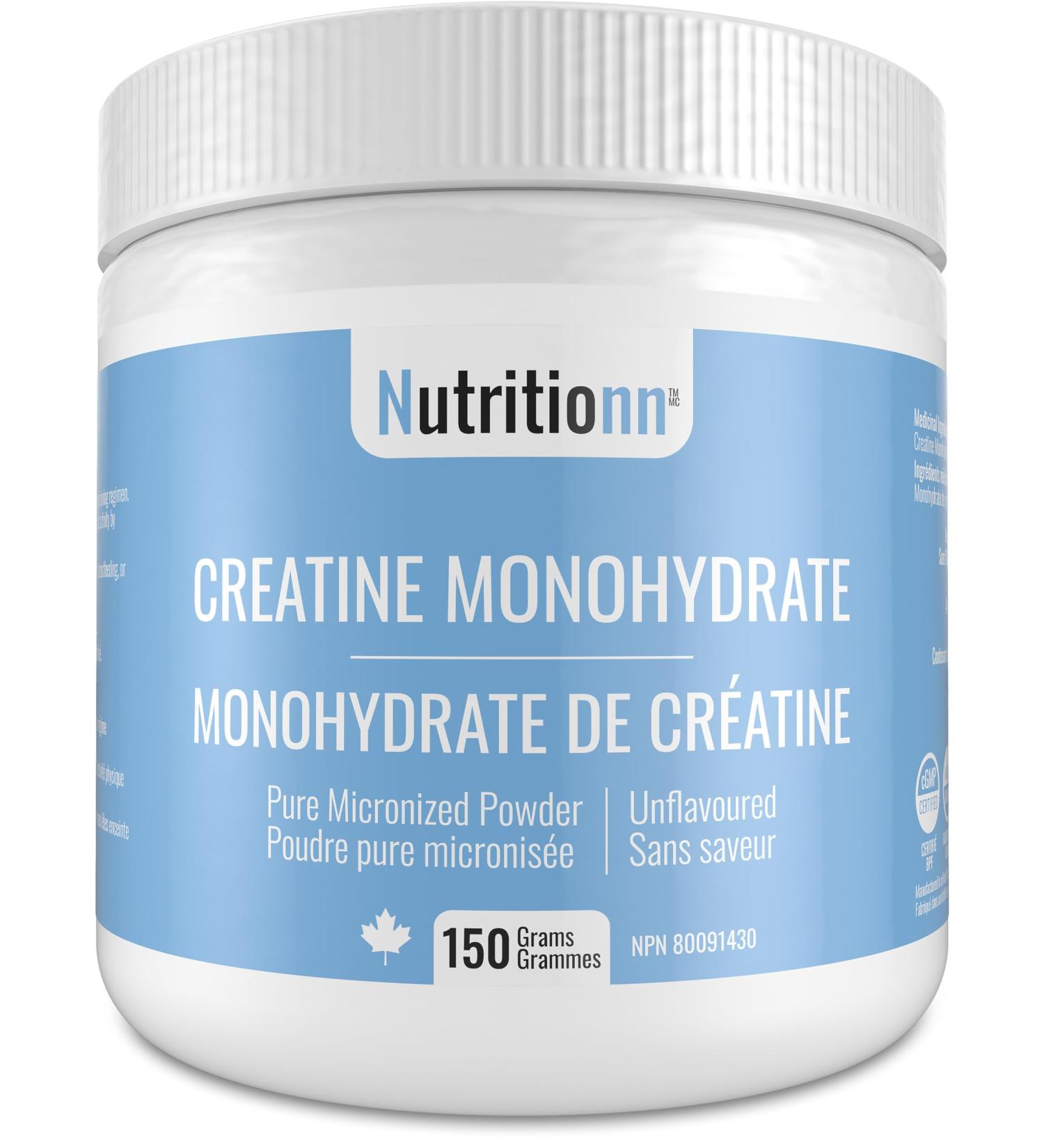 Creatine Monohydrate by Nutritionn - Increases Lean Muscle Mass - Pure Unflavoured Micronized Powder - Premium Workout and Bodybuilding Supplement (150 Grams) 30 Servings (Pack of 1) - Buy Online on GoSupps.com