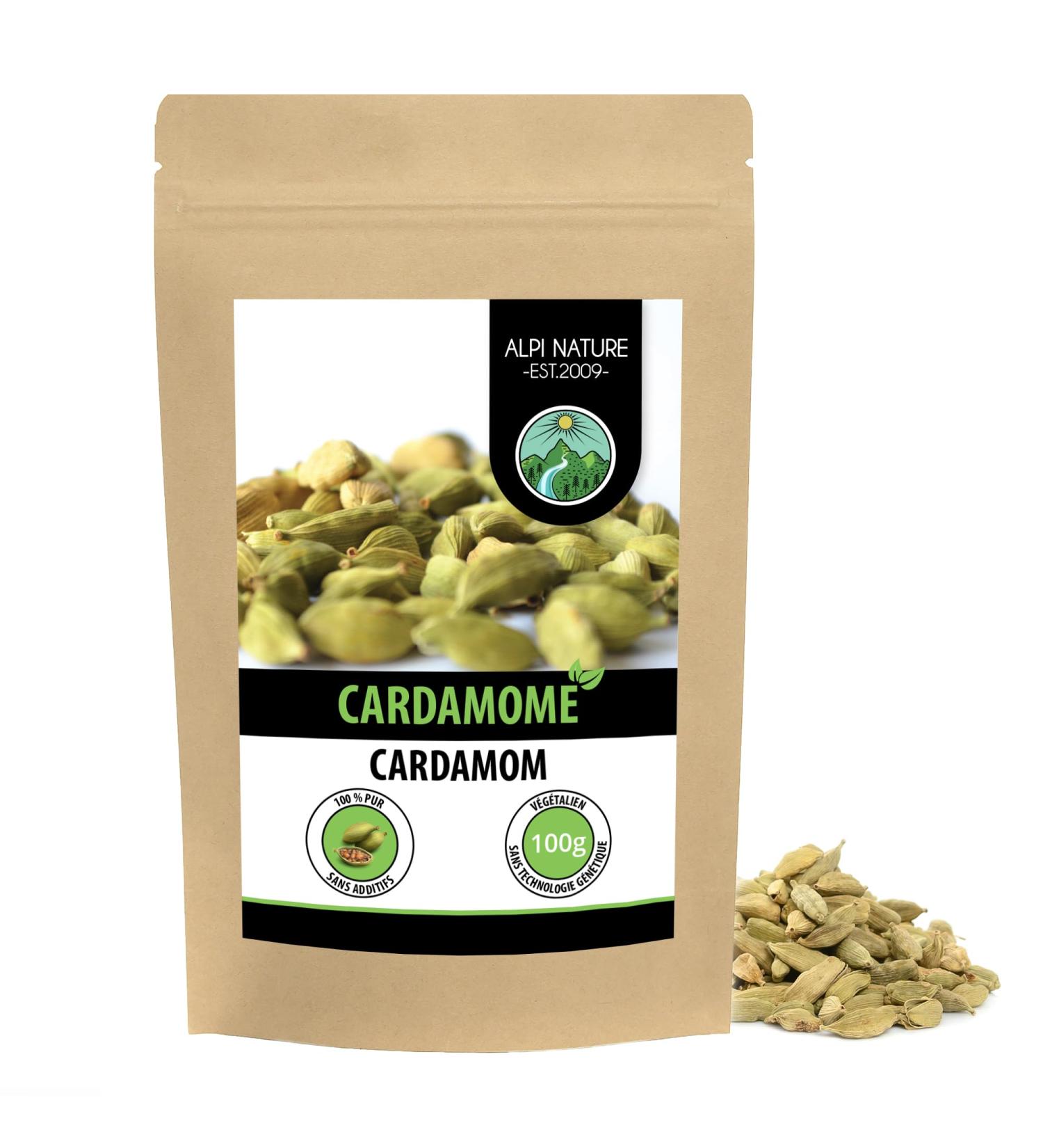 Whole Cardamom (100g) 100% Natural Cardamom Seeds Natural Cardamom Seeds Without Additives Vegan - Buy Online on GoSupps.com