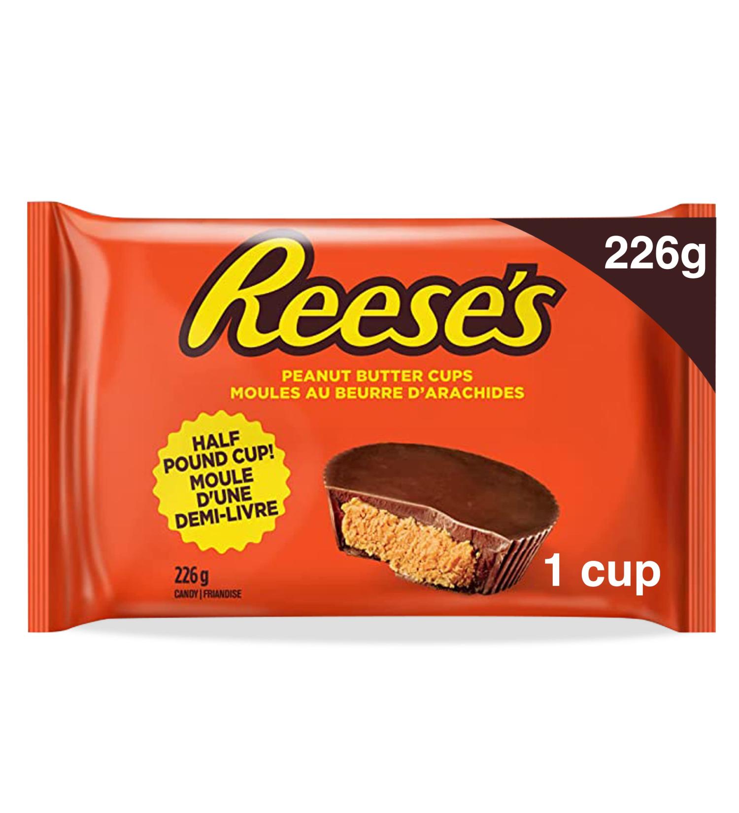 Reese's Half Pound Chocolate Peanut Butter Cup Holiday Candy Good Candy to Share Candy for Kids 226g (Pack of 1) Reese's Half Pound Cup - Buy Online on GoSupps.com