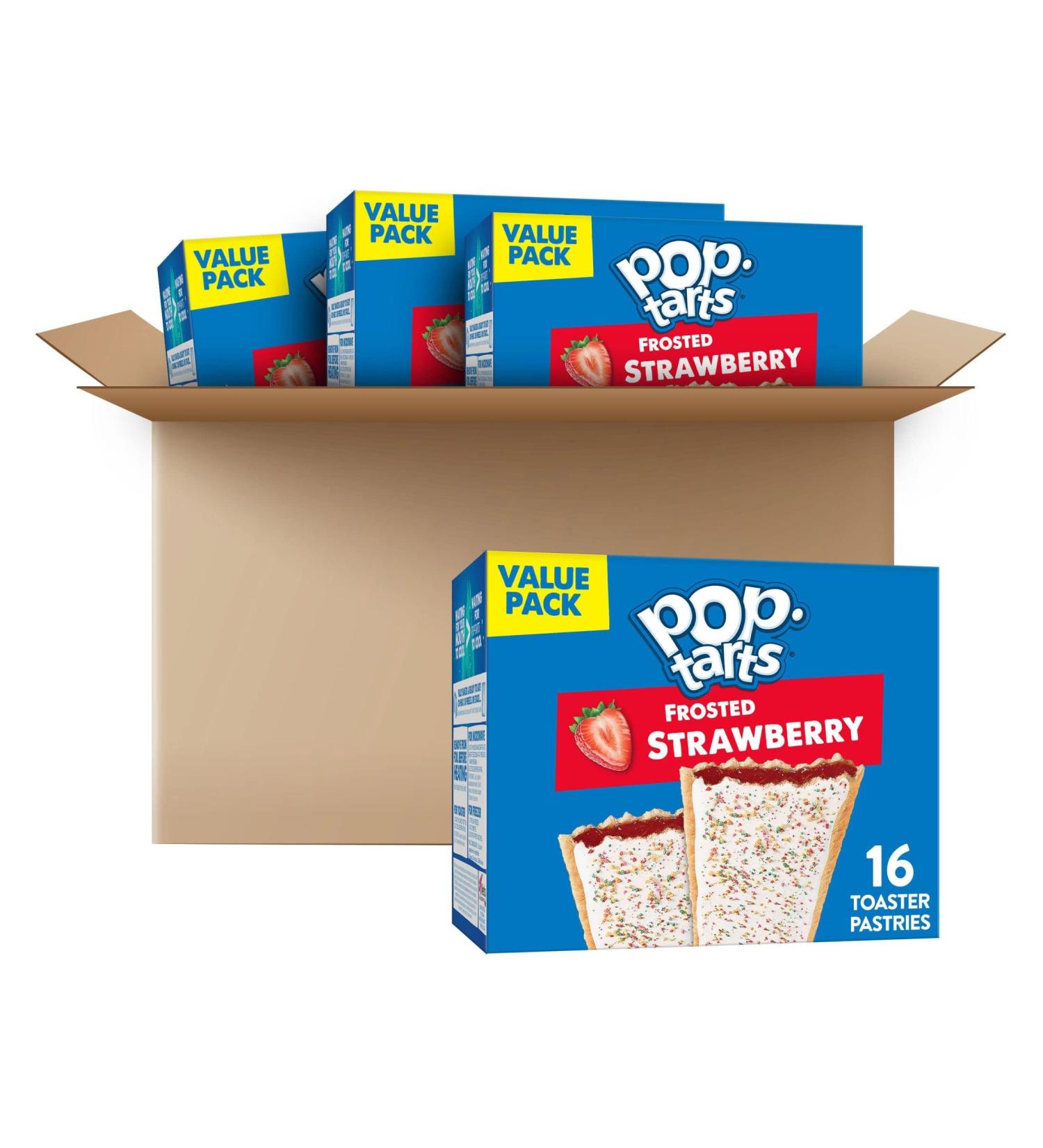 Pop-Tarts  Breakfast Toaster Pastries  Frosted Strawberry  Fun Snacks For Kids (64 Toaster Pastries) - Buy Online on GoSupps.com