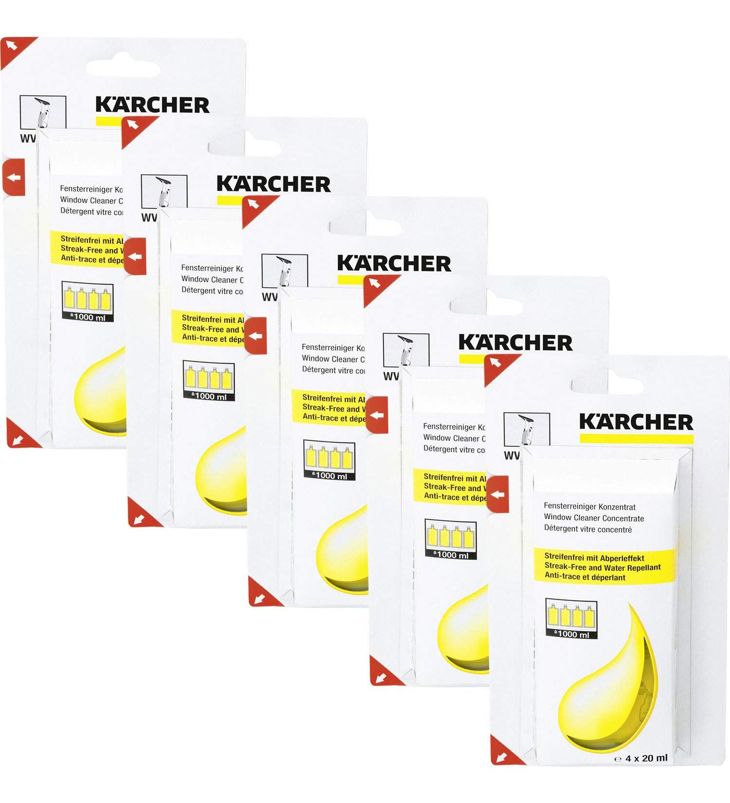 Buy K rcher Window Cleaner Concentrate 4 x 20ml - Pack of 5 | 80ml International Shipping - Buy Online on GoSupps.com