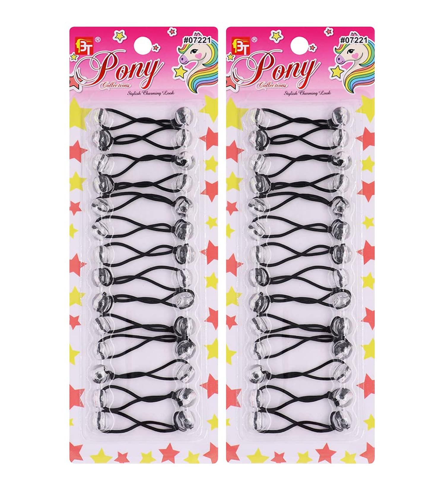 28 Pcs Colorful 12mm Ball Bubble Hair Ties for Girls & Women - Clear Assorted - Buy Online on GoSupps.com