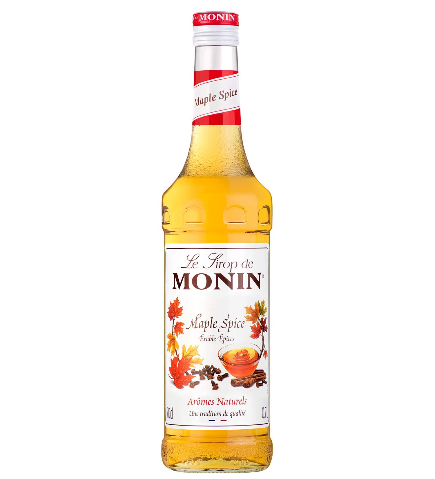 MONIN Premium Maple Spice Syrup 700ml - Vegan-Friendly & Allergen-Free | 100% Natural Flavours for Coffee & Cocktails - Buy Online on GoSupps.com