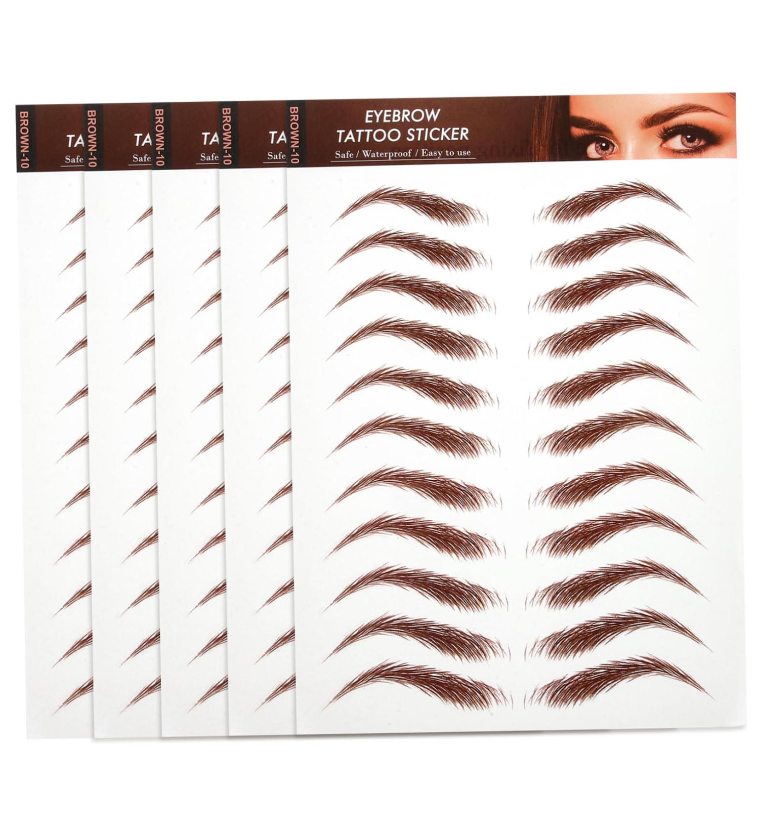 PAMINGONO 5 Sheets Eyebrow Stickers Peel off Eyebrow Sticker Fake Eyebrows Grooming Shaping Eyebrow - Buy Online on GoSupps.com