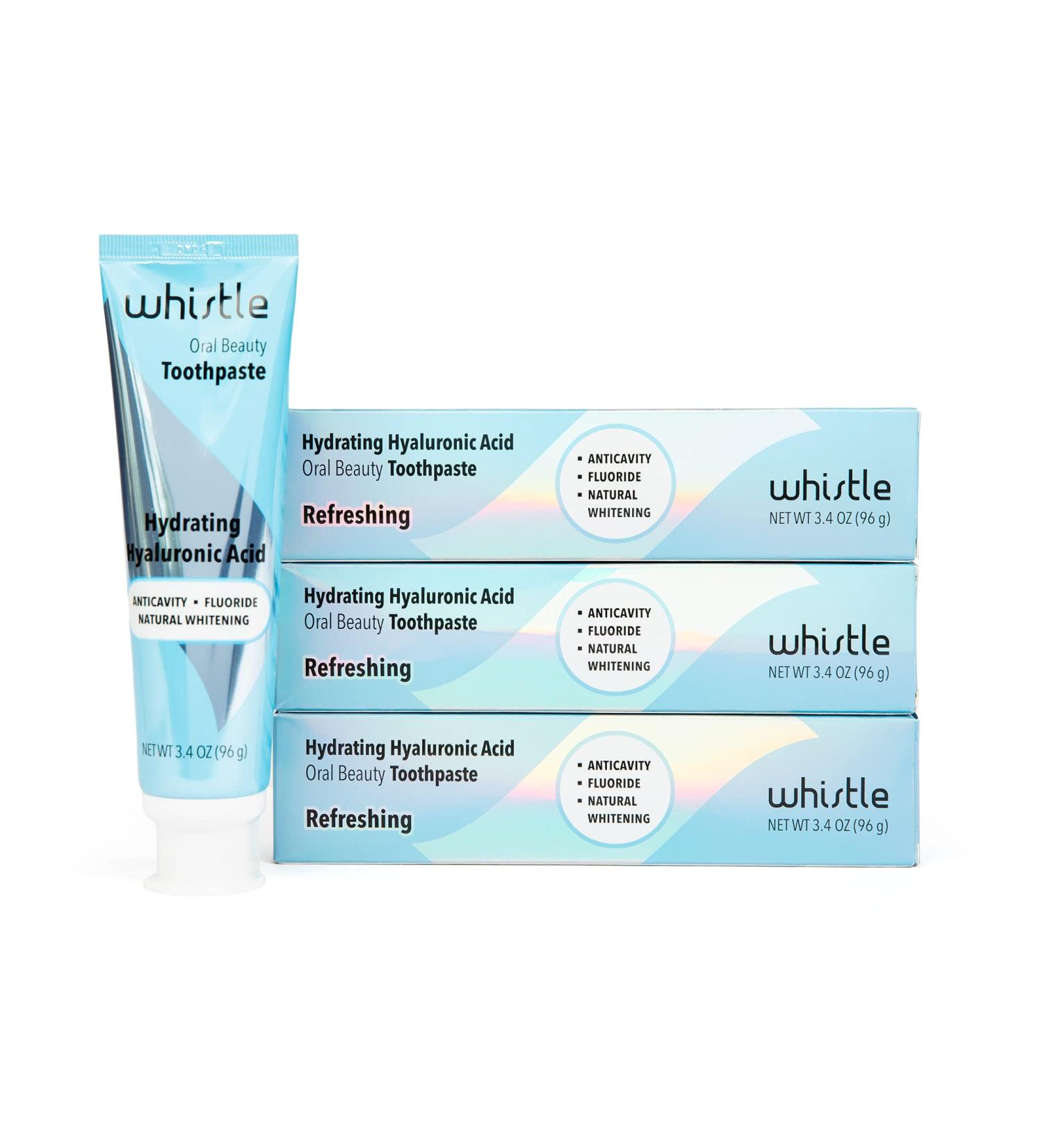TWB Whistle Hyaluronic Acid Cavity Protection Toothpaste with Flouride (Pack of 3) - Whitening Mint Toothpaste for Sensitive Teeth - Buy Online on GoSupps.com