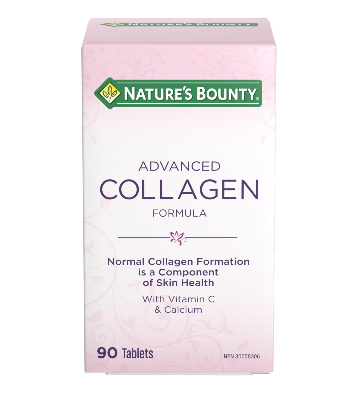 Nature's Bounty Advanced Collagen Formula with Vitamin C and Calcium 90 Tablets - Buy Online on GoSupps.com
