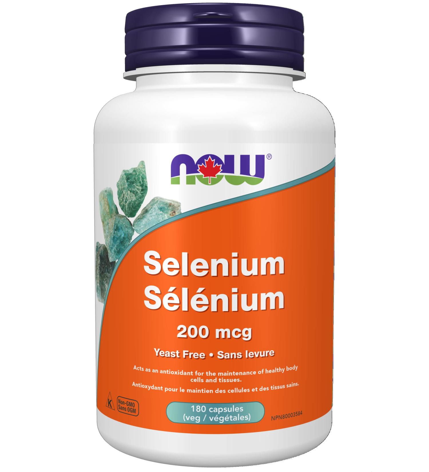 NOW Supplements Selenium 200mcg Capsules 180 Count Unflavored 180 count (Pack of 1) - Buy Online on GoSupps.com