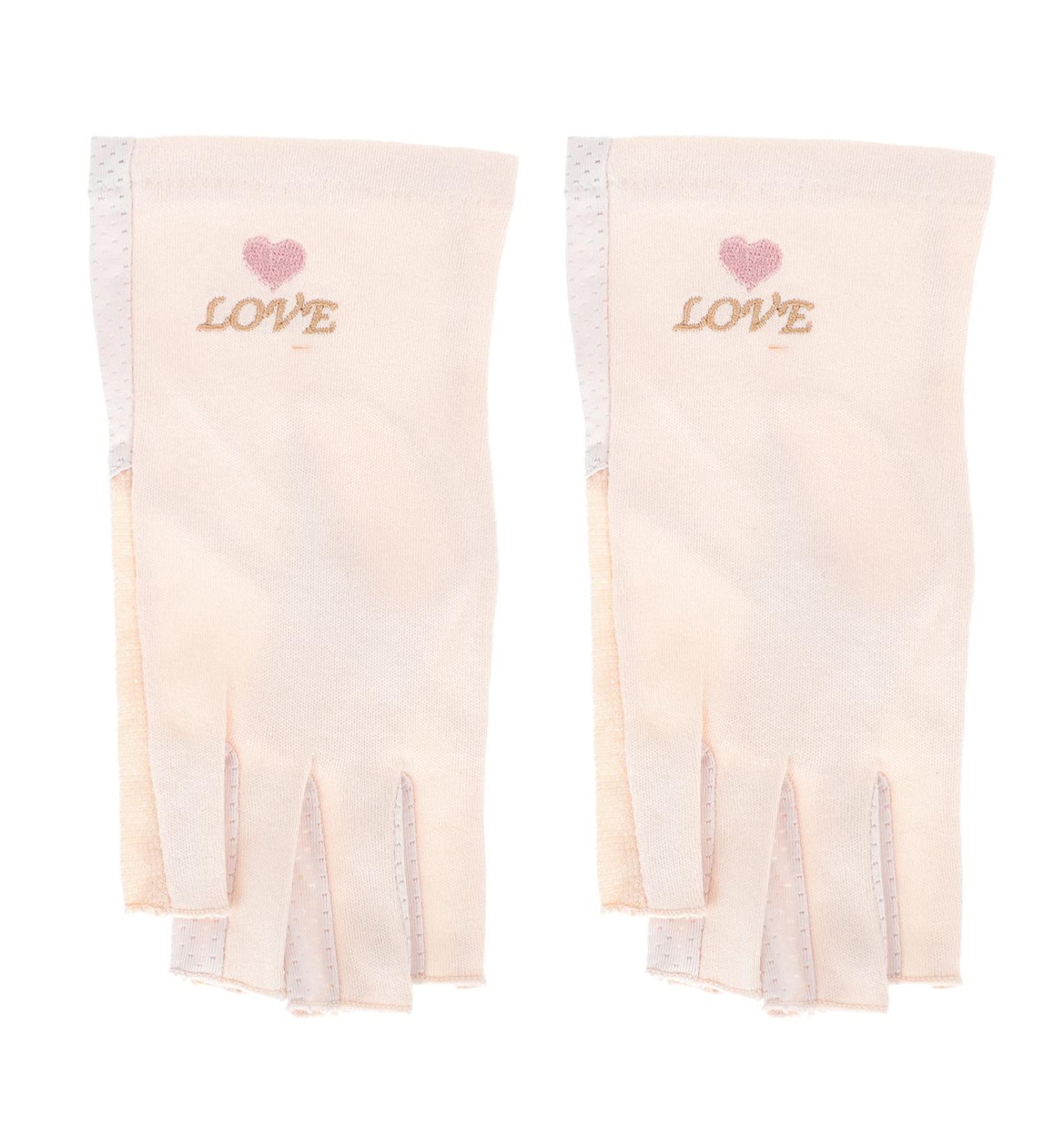 Exceart UV Nail Lamp Gloves - Cotton Finger Gloves for Women Manicure | UV Protection Hand Gloves in Flesh Color - Buy Online on GoSupps.com