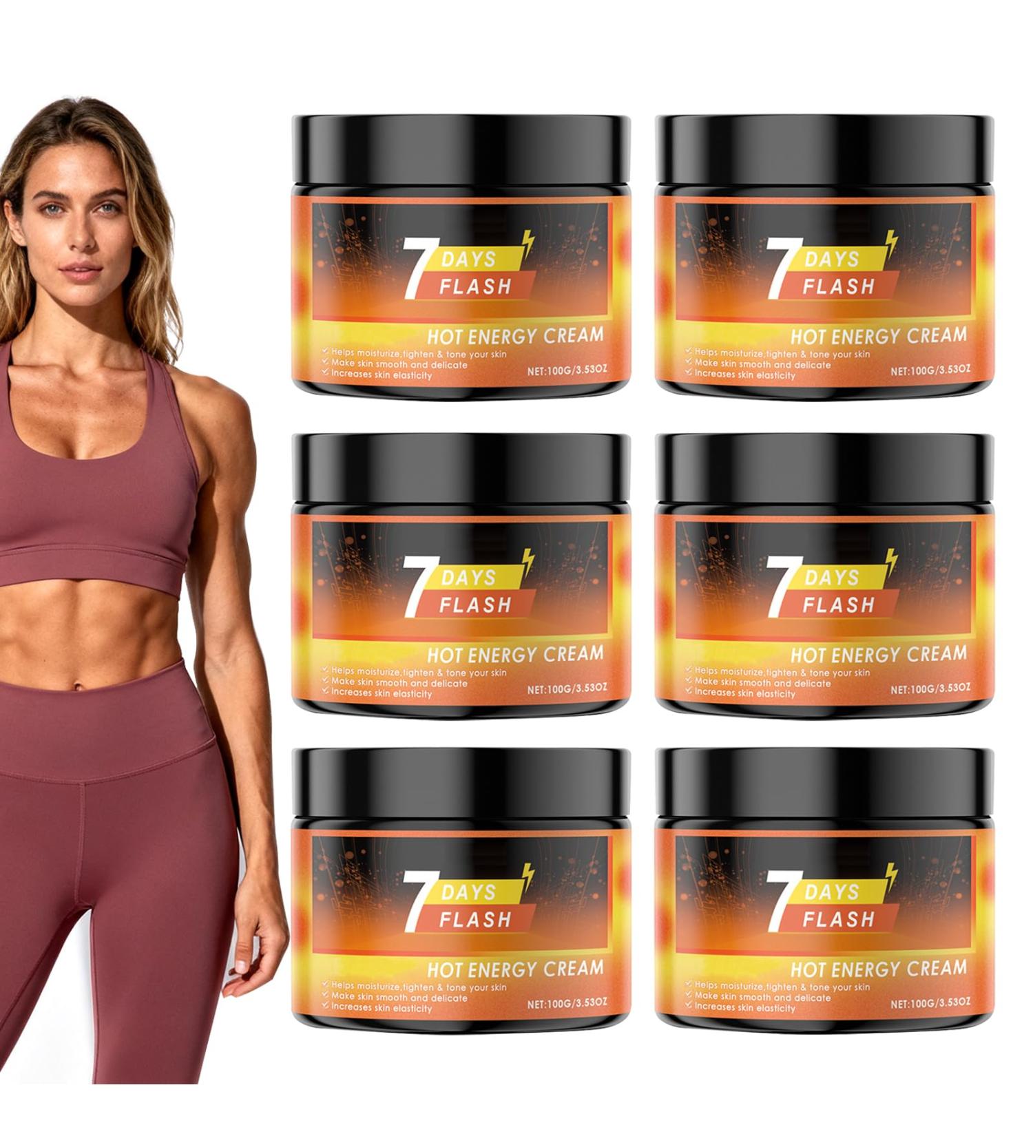 WRANBAO 7 days Flash Hot Energy Cream Flash Creams Advanced Hot Sweat Firming Body Creams firming skin moisturizing for abdomen waist legs arms and thighs 6 pieces 6 Pieces - Buy Online on GoSupps.com