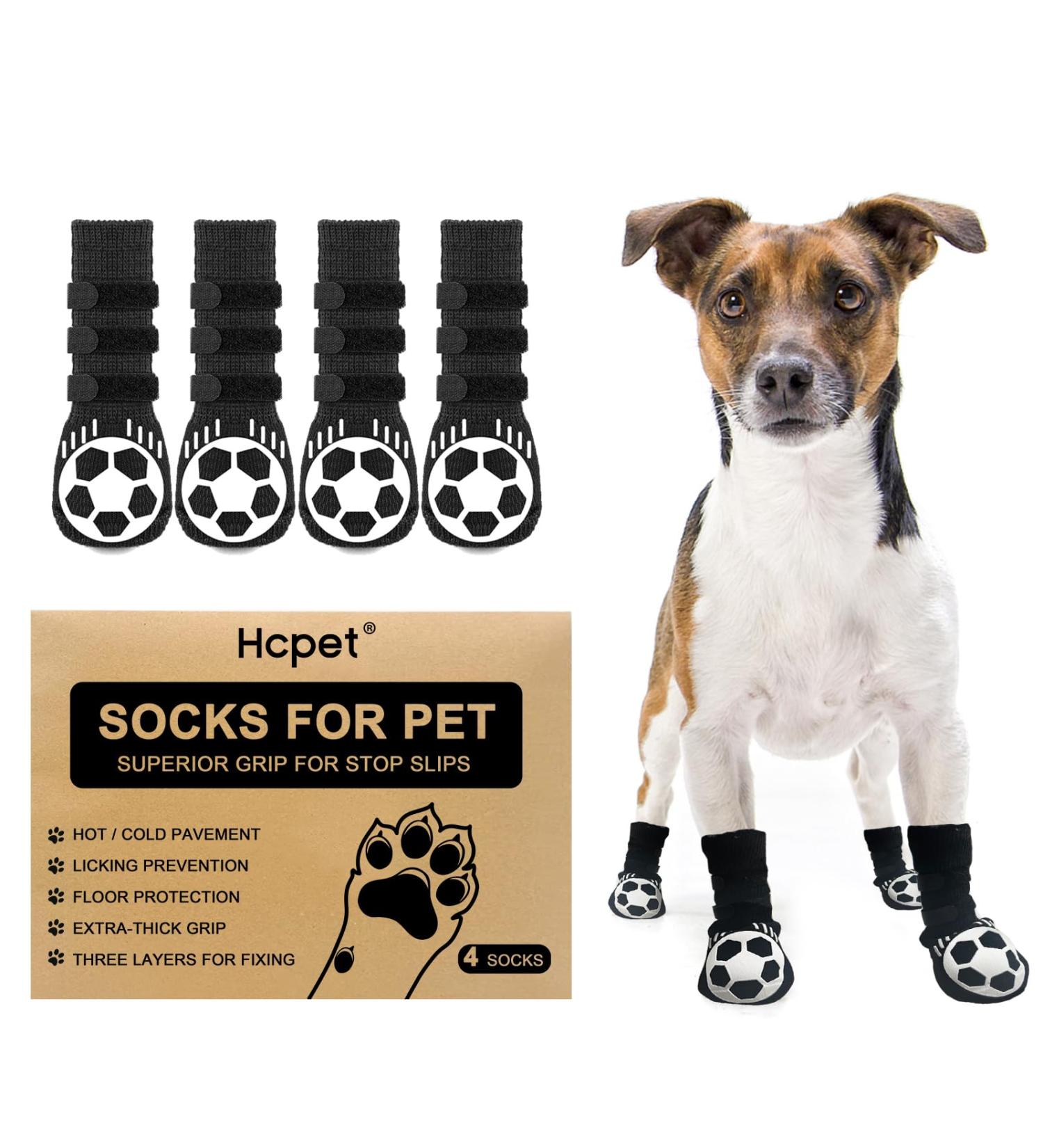 Buy Double-Sided Anti-Slip Dog Socks - Paw Protection & Traction Control for Small & Medium Dogs - Prevent Injuries & Licking - Buy Online on GoSupps.com