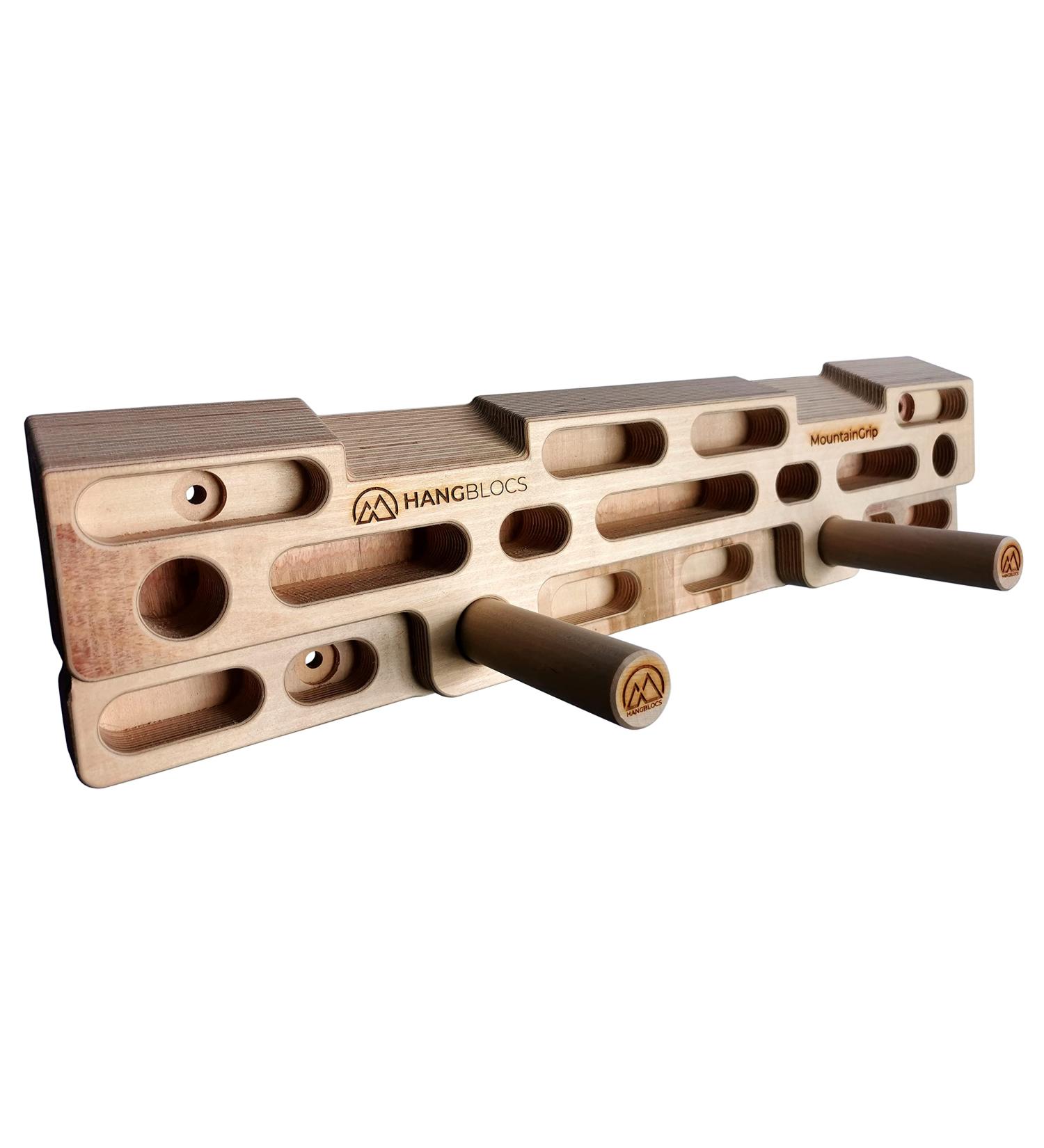 Hangblocs Handle Board - Slope Board & Fingerboard for Climbing/Bouldering Training with Pull-Up Rods | Standard Set (Includes Screws & Dowels) - Buy Online on GoSupps.com