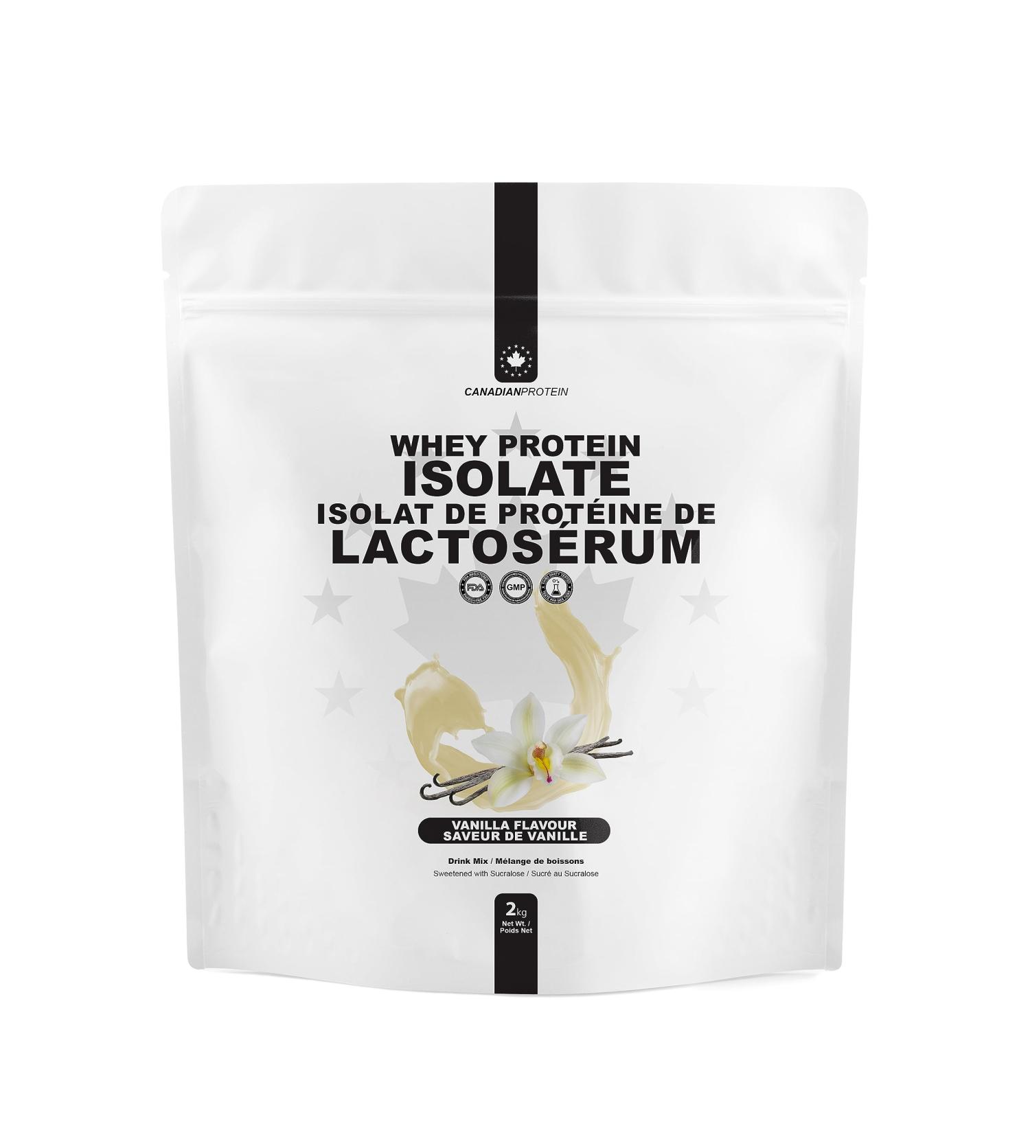 Canadian Protein Whey Protein Isolate | 29 g of Protein | 3-Pack Vanilla Flavoured Protein Powder | 6 kg of Protein Powder Rich in BCAA Amino Acids - Buy Online on GoSupps.com