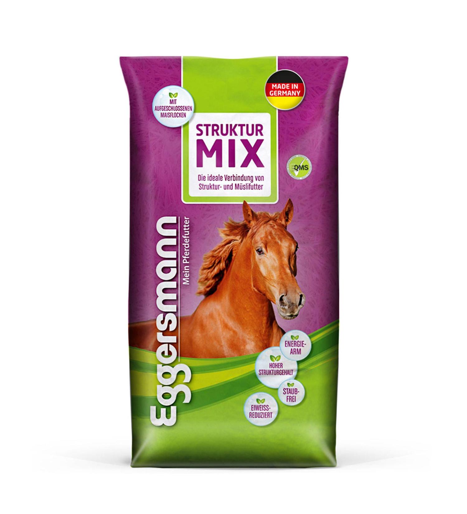 Eggersmann Structure Mix - Low Energy Horse Feed for High Appetite Horses - 25 kg Sack - Buy Online on GoSupps.com
