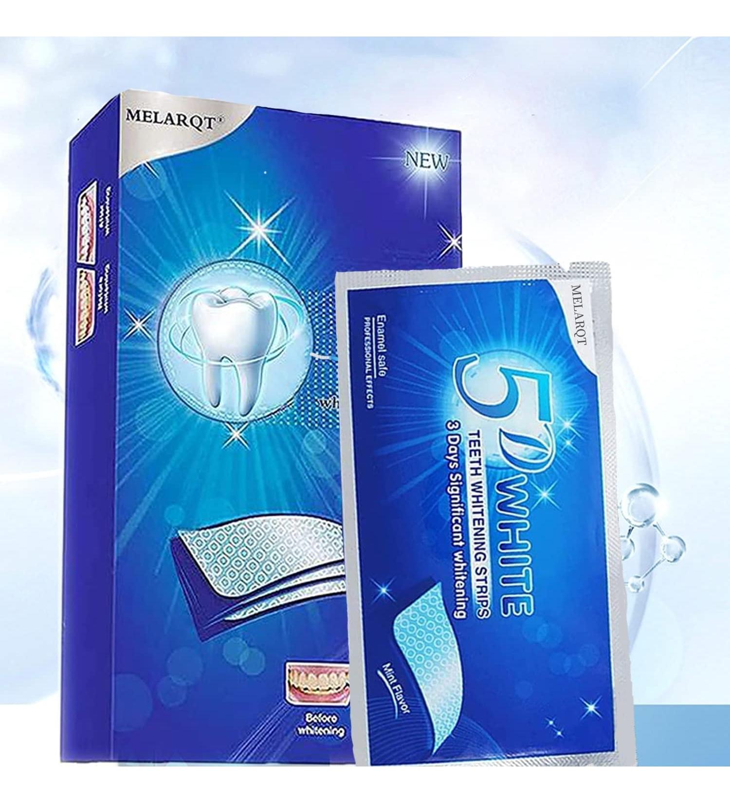 Whitening Strips - Natural Teeth Whitening Strips for Quick Effective Bleaching & Stain Removal - Buy Online on GoSupps.com