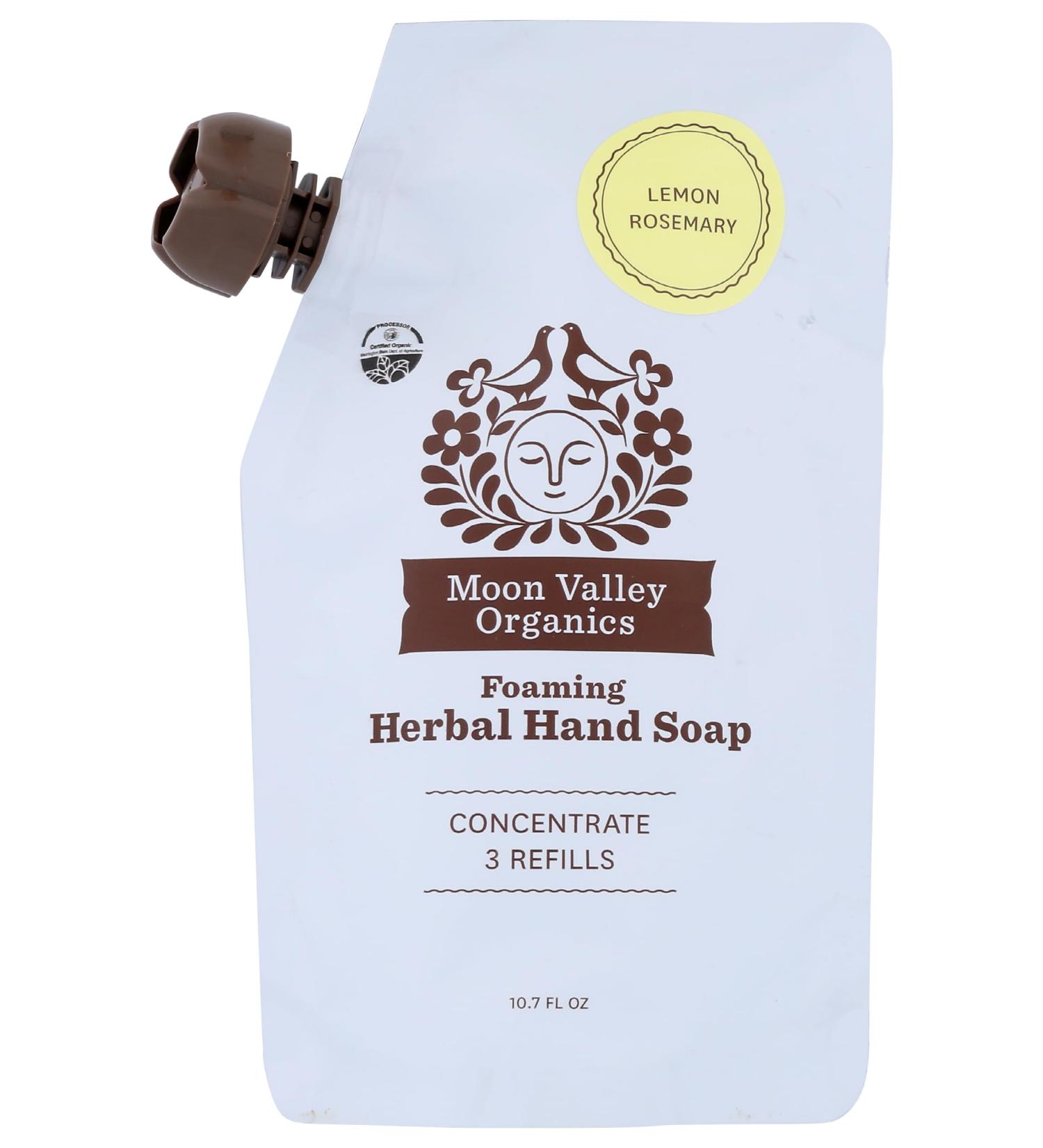 MOON VALLEY ORGANICS Lemon Rosemary Foaming Hand Soap Refill 10.7 FZ - Buy Online on GoSupps.com