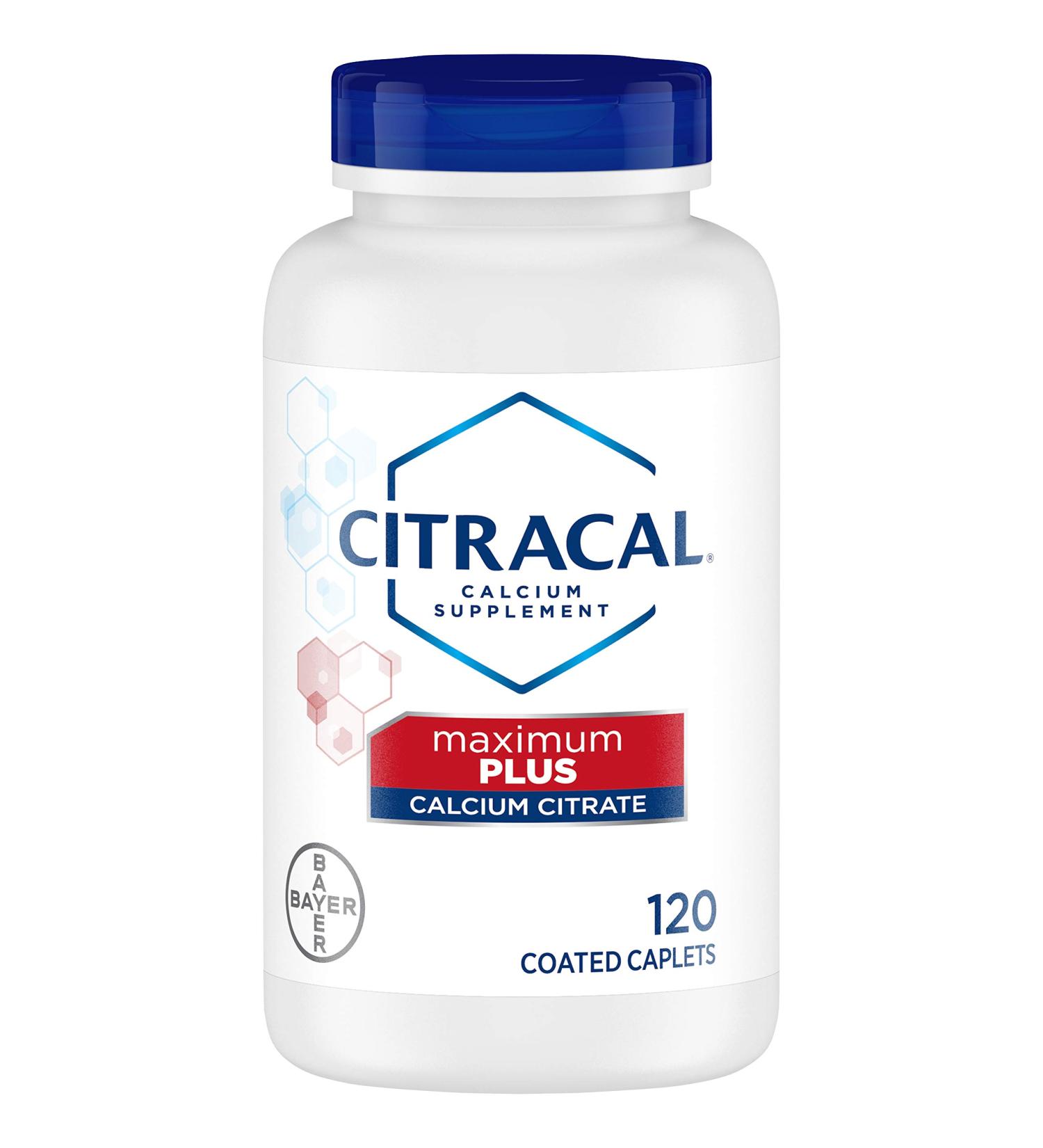 Citracal Maximum Plus: Highly Soluble 650mg Calcium Citrate With 1000 IU Vitamin D3 - Bone Health Supplement (120 Count) - Buy Online on GoSupps.com