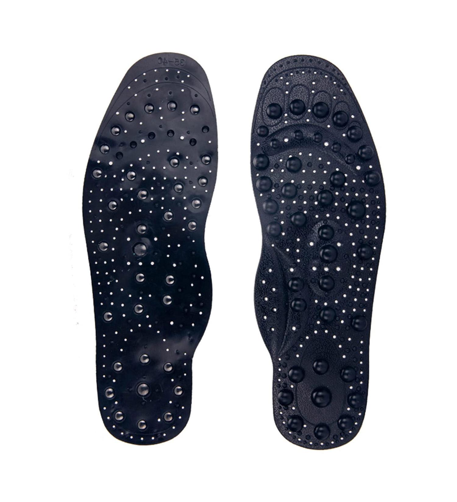 Acupressure Magnetic Shoe Insoles - 68 Magnets for Foot Massage & Pain Relief (Men/10.83 inch) - Buy Online on GoSupps.com