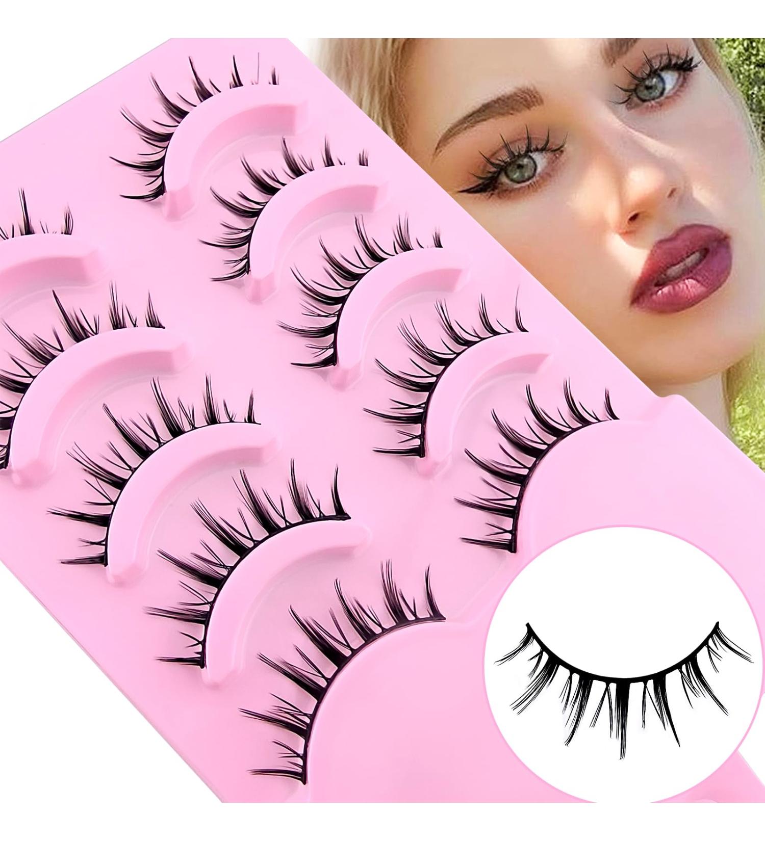 Buy Faux Mink Manga Lashes | 13mm Natural Look Spiky & Wispy False Eyelashes - 5 Pairs for Cosplay | International Shipping - Buy Online on GoSupps.com