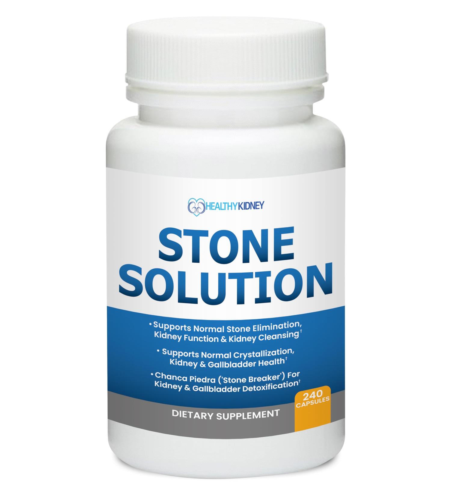 Stone Solution Capsules- Natural Dissolver Kidney Stone Support & Kidney Cleanser Chanca Piedra Stone Breaker Gallbladder Cleanse Flush & Stop Recurrence Stone Relief 60 Servings - Buy Online on GoSupps.com
