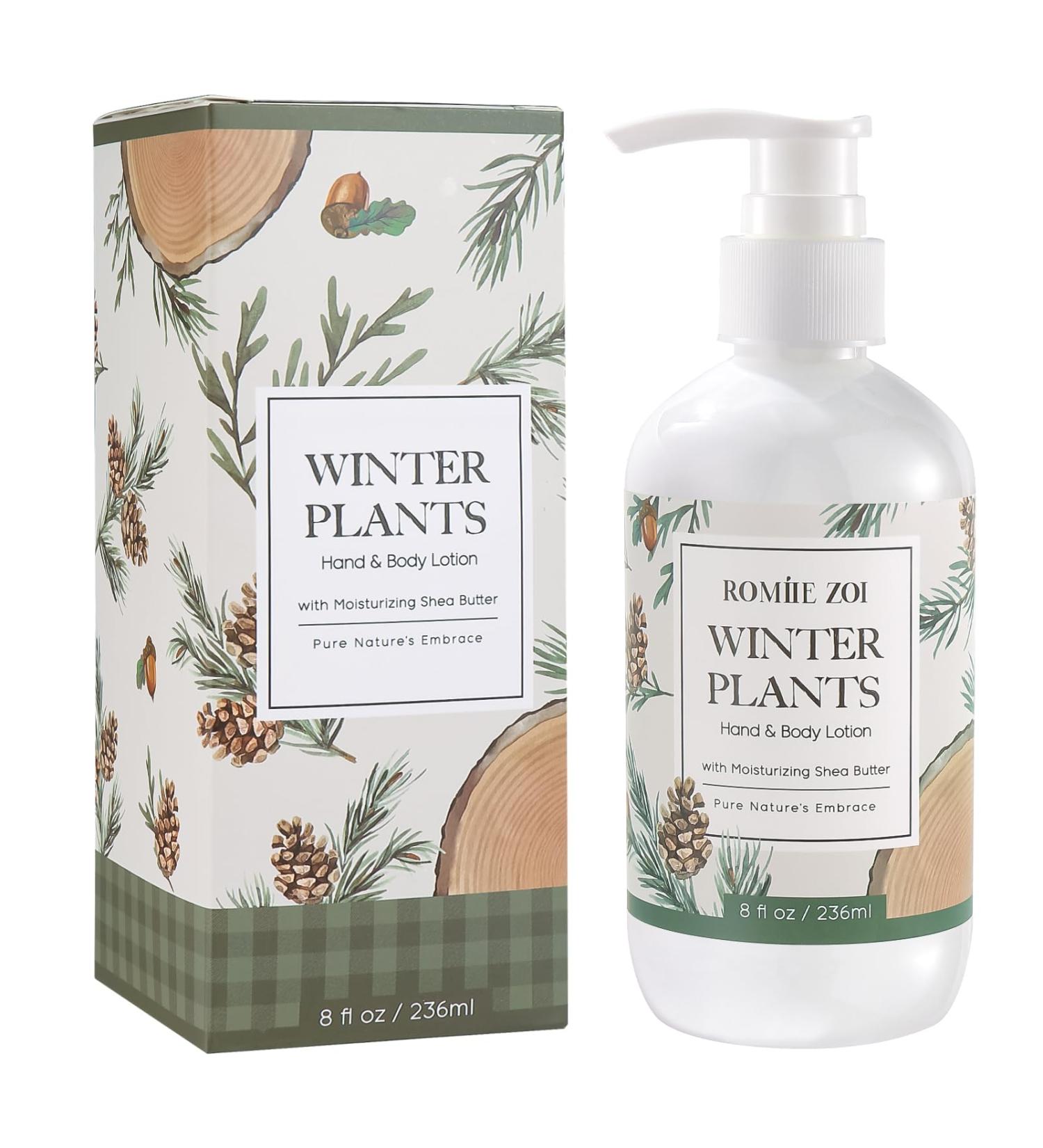 Christmas Hand & Body Lotion with Shea Butter - Winter Pine Scent - Moisturizing Winter Plants - 236 ML / 8 FL OZ - International Shipping Available - Buy Online on GoSupps.com
