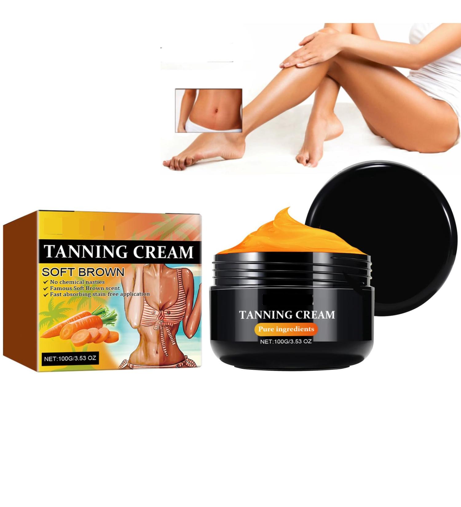 3.38 OZ Intensive Tanning Gel - Natural Tanning Accelerator Cream for Outdoor Sun & Sunbeds | Carrot Sun Tanning Cream - Buy Online on GoSupps.com