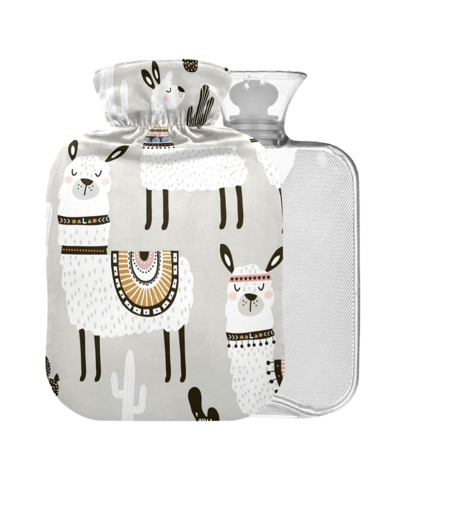 Cactus Llama Hot Water Bottle 1L - Small BPA Free Hot Water Bag for Pain Relief & Therapy - Buy Online on GoSupps.com